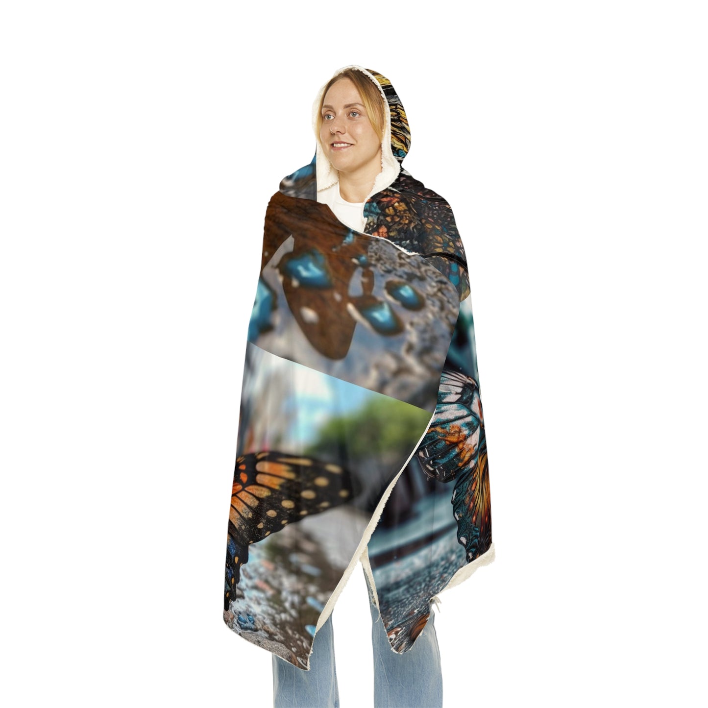 Snuggle Hooded Blanket Water Butterfly Street 5