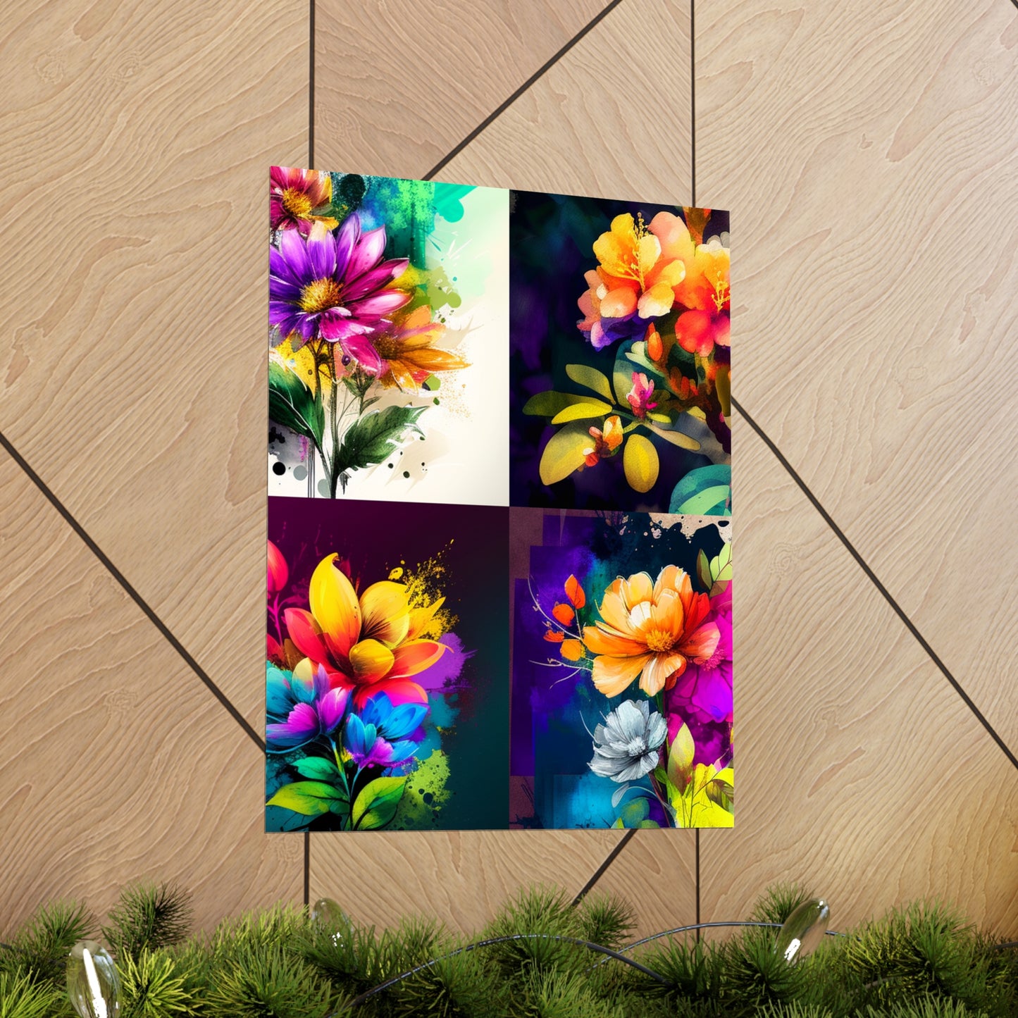 Premium Matte Vertical Posters Bright Spring Flowers 5