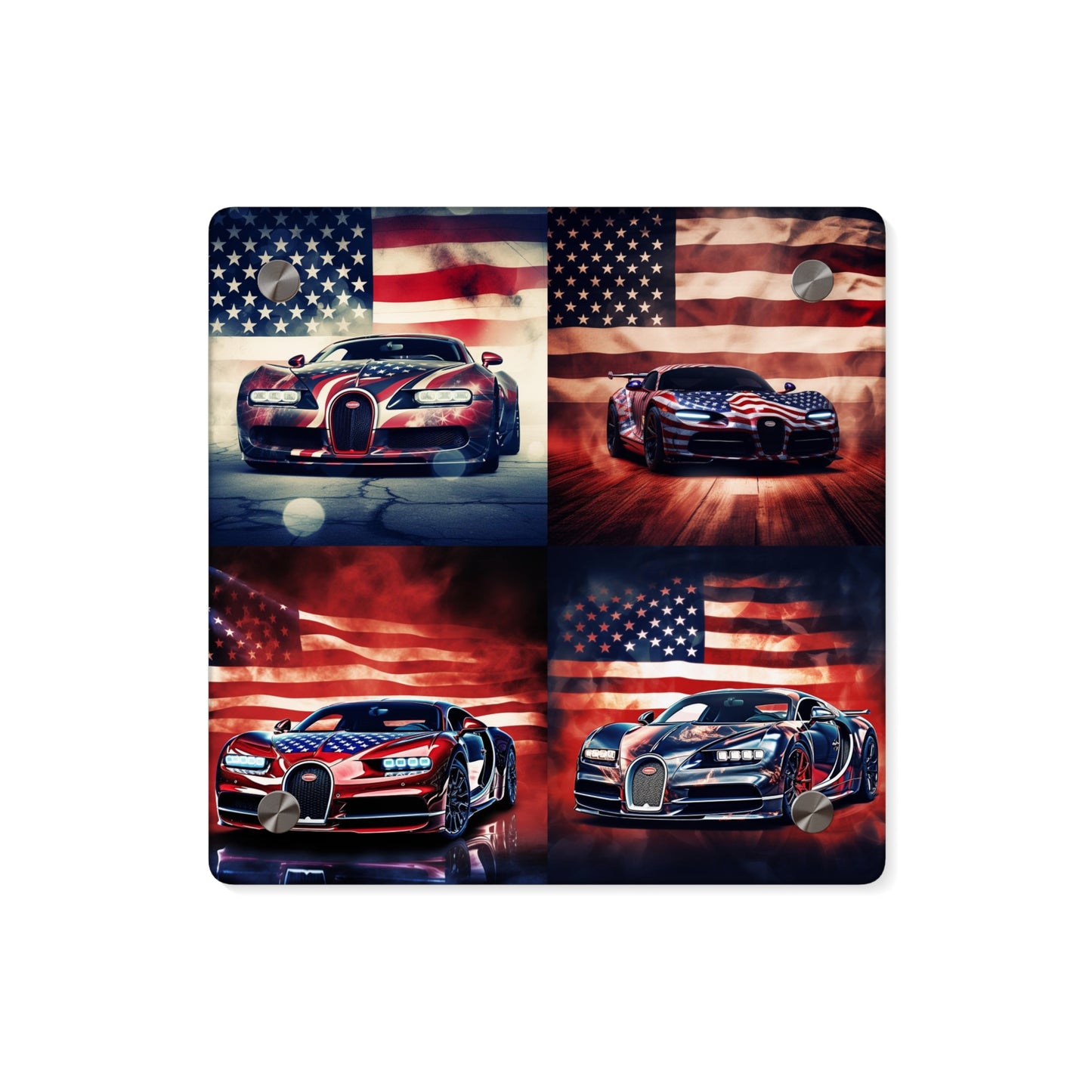 Acrylic Wall Art Panels Abstract American Flag Background Bugatti 5