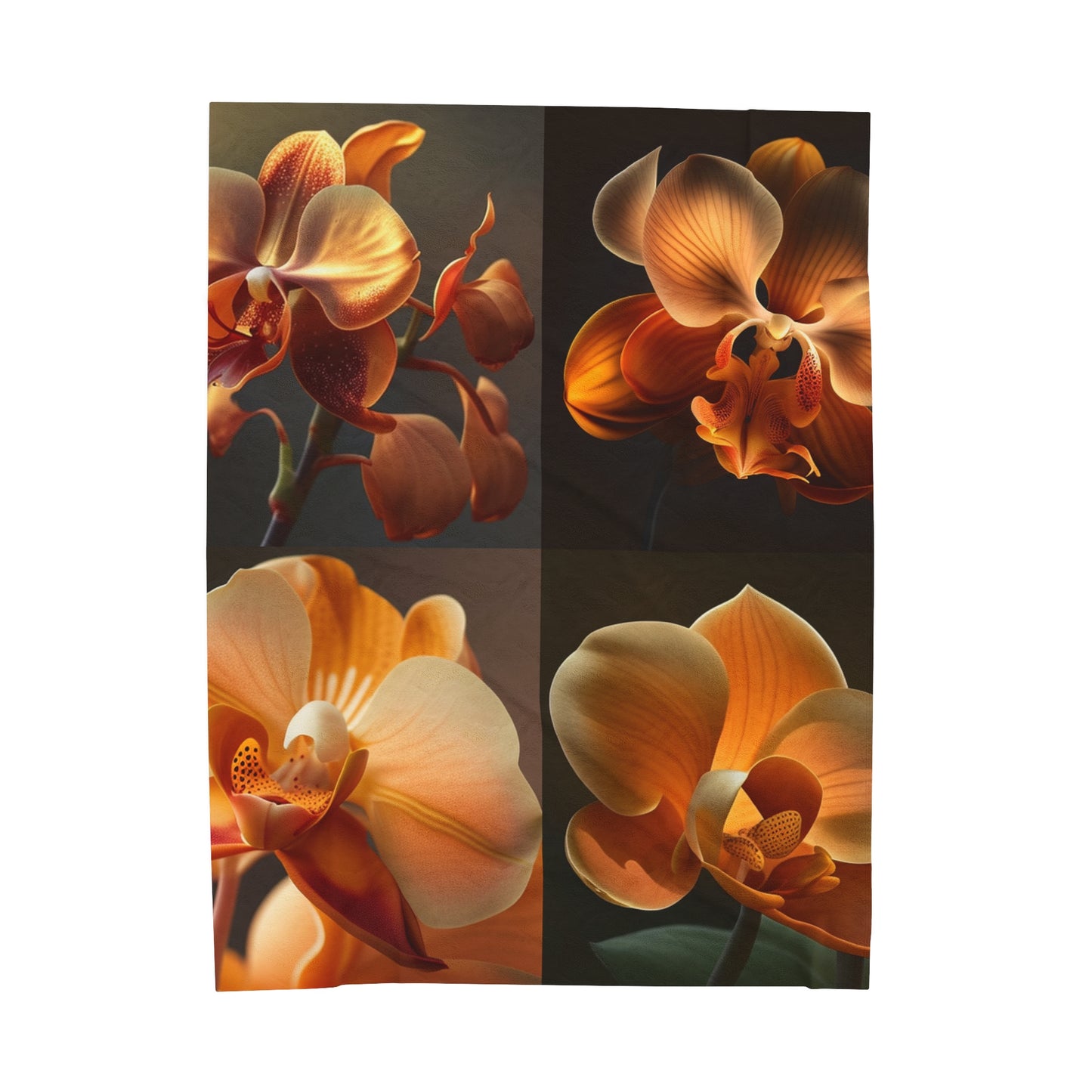 Velveteen Plush Blanket Orange Orchid 5