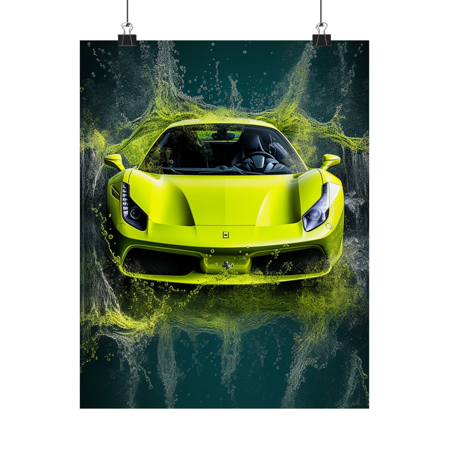 Premium Matte Vertical Posters Farrari Water 4