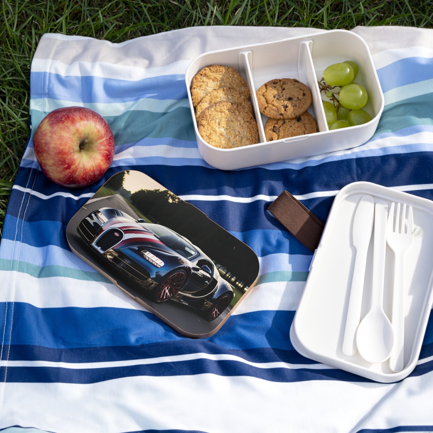 Bento Lunch Box Bugatti Flag American 1