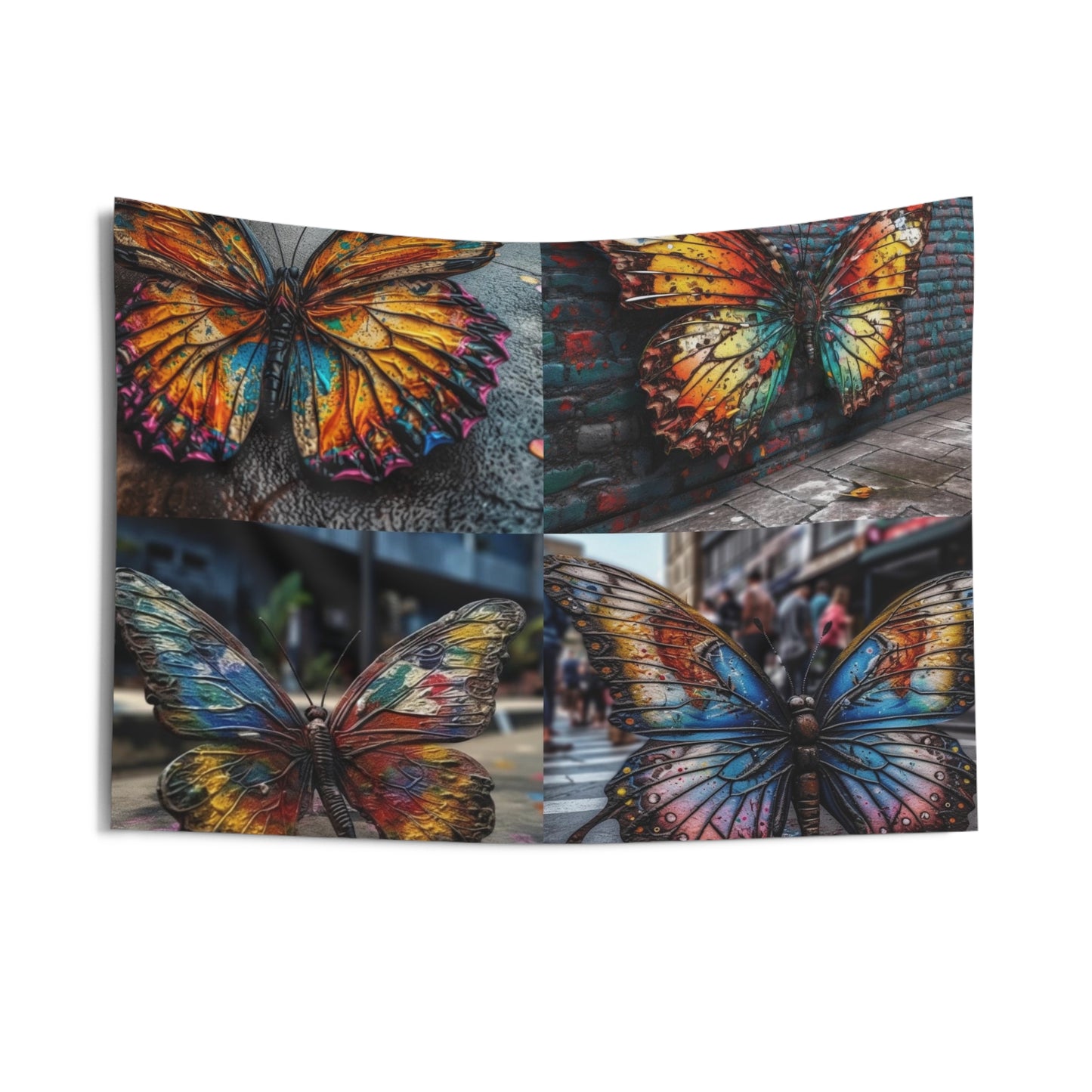 Indoor Wall Tapestries Liquid Street Butterfly 5