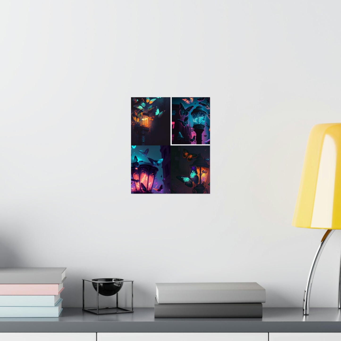 Premium Matte Vertical Posters Street Light Butterfly 5