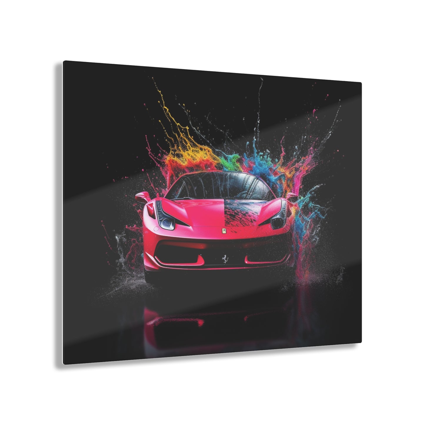 Acrylic Prints Ferrari Water Splash 2