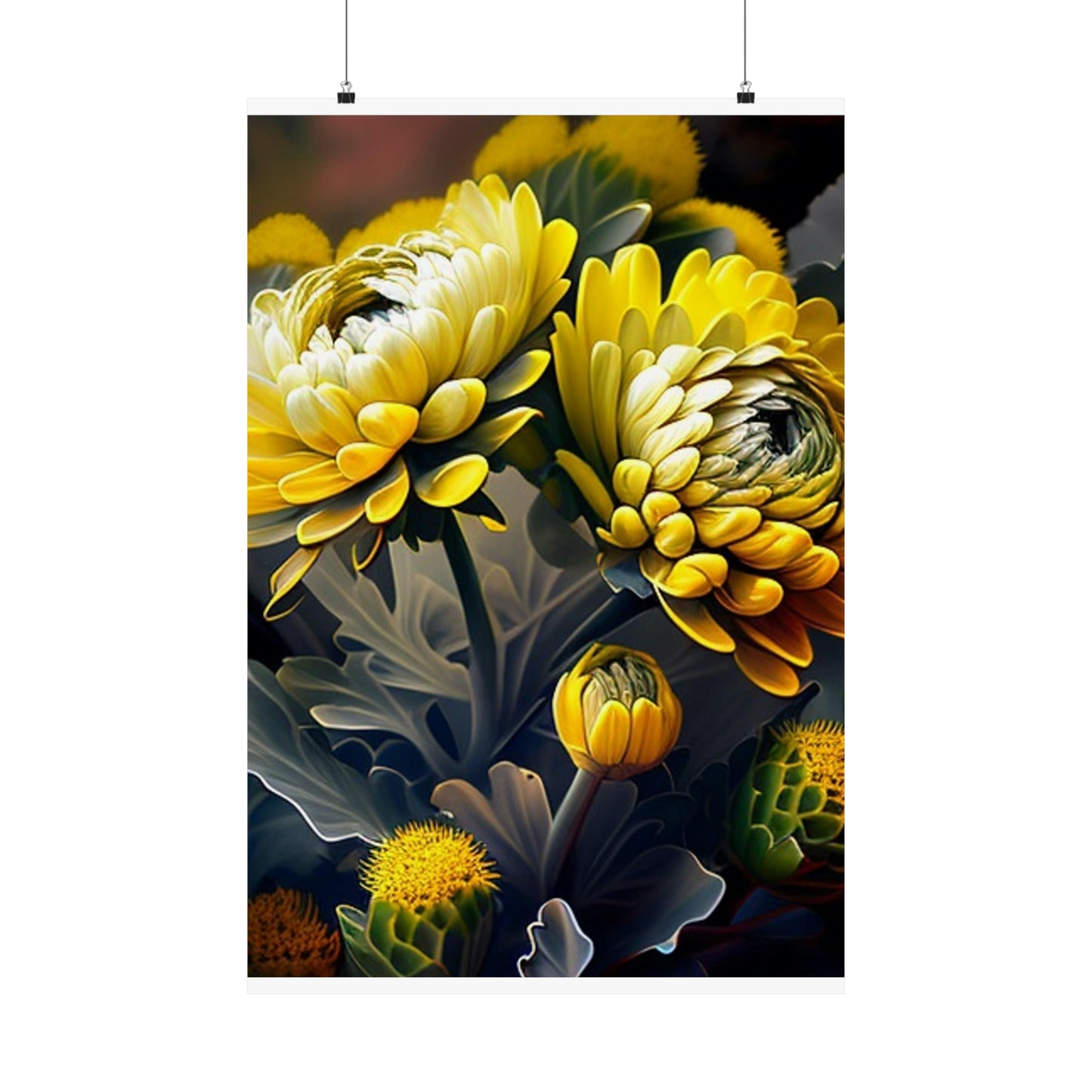 Premium Matte Vertical Posters Yellow Hermosas Flores Amarillas 2