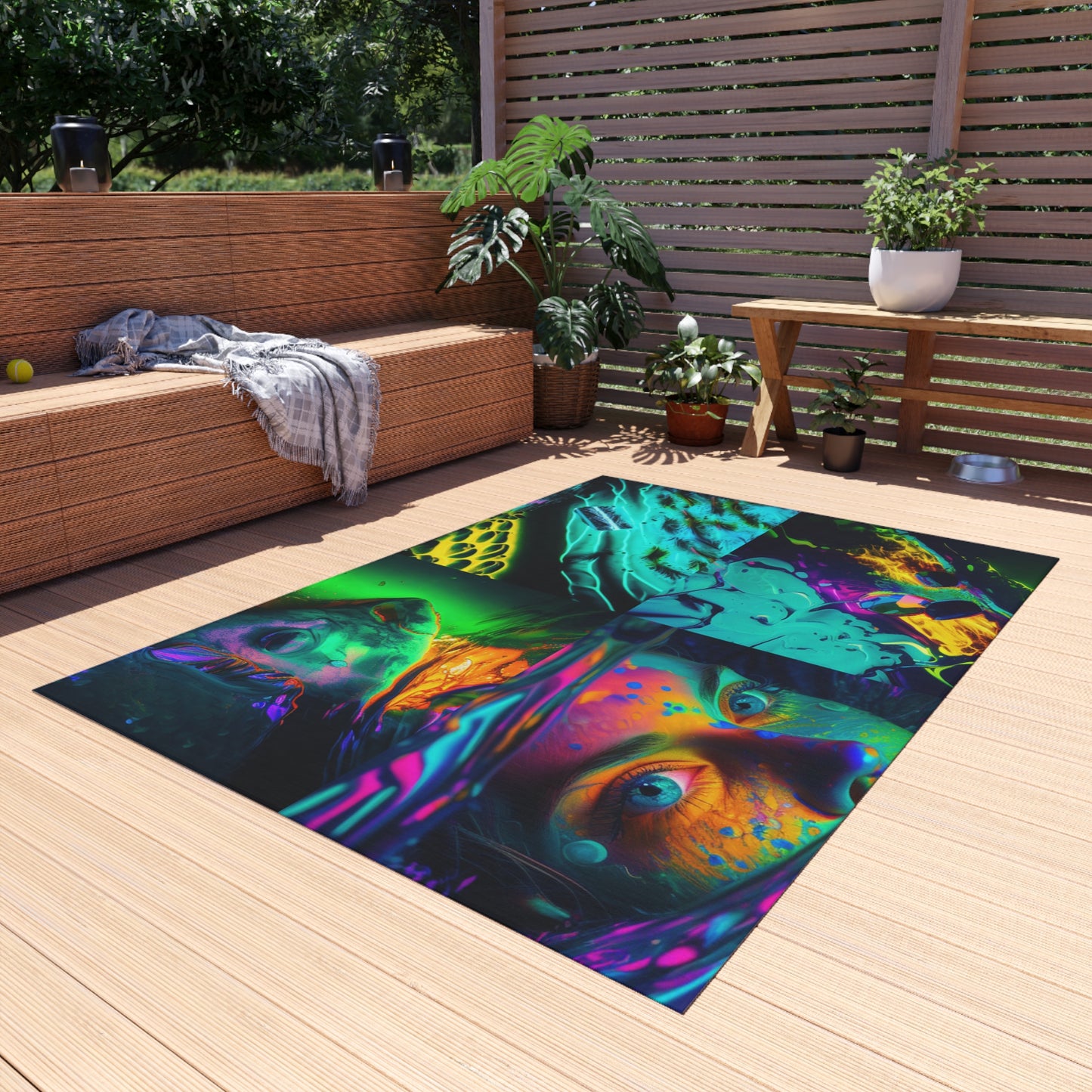 Outdoor Rug  Florescent Glow 5