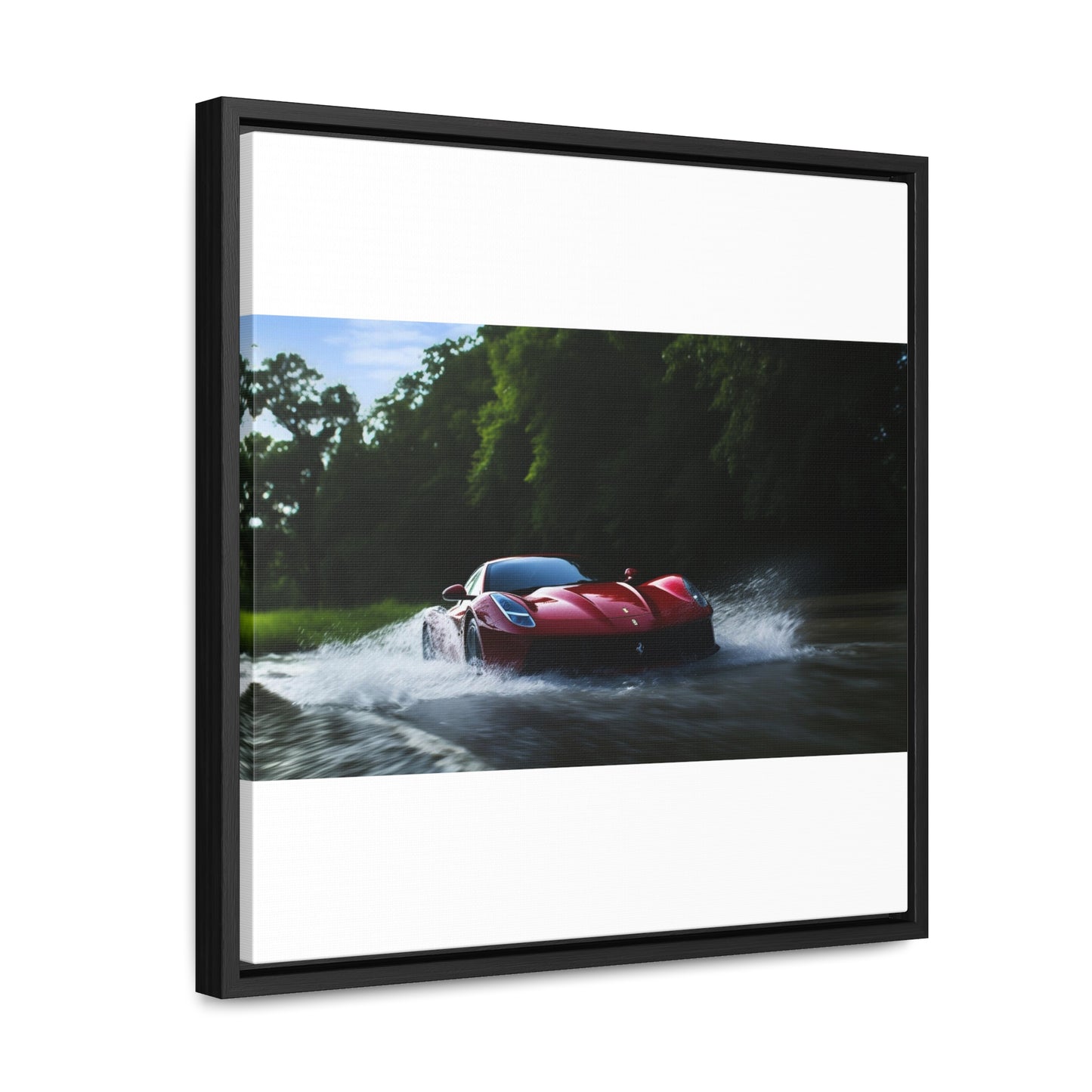 Gallery Canvas Wraps, Square Frame Water Ferrari Splash 1