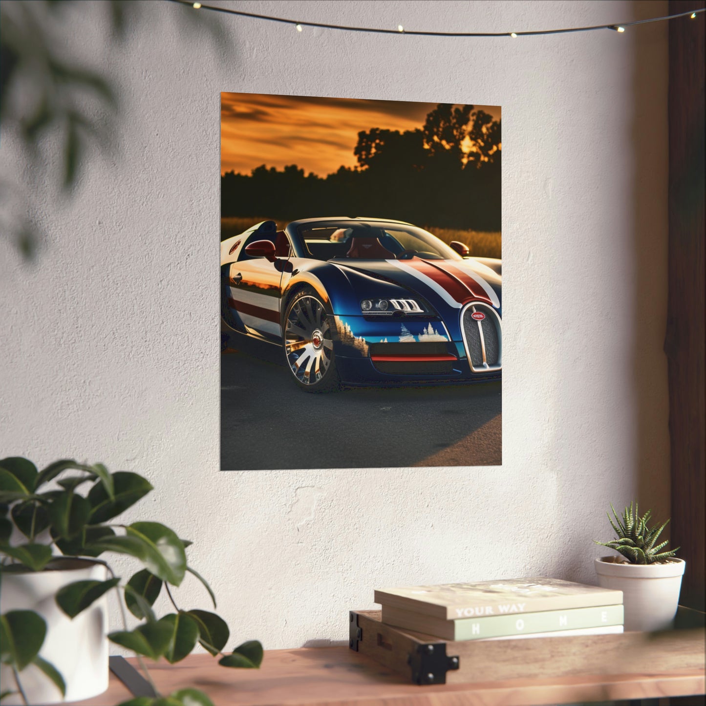 Premium Matte Vertical Posters Bugatti Flag American 3