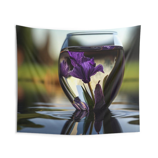 Indoor Wall Tapestries Purple Iris in a vase 3