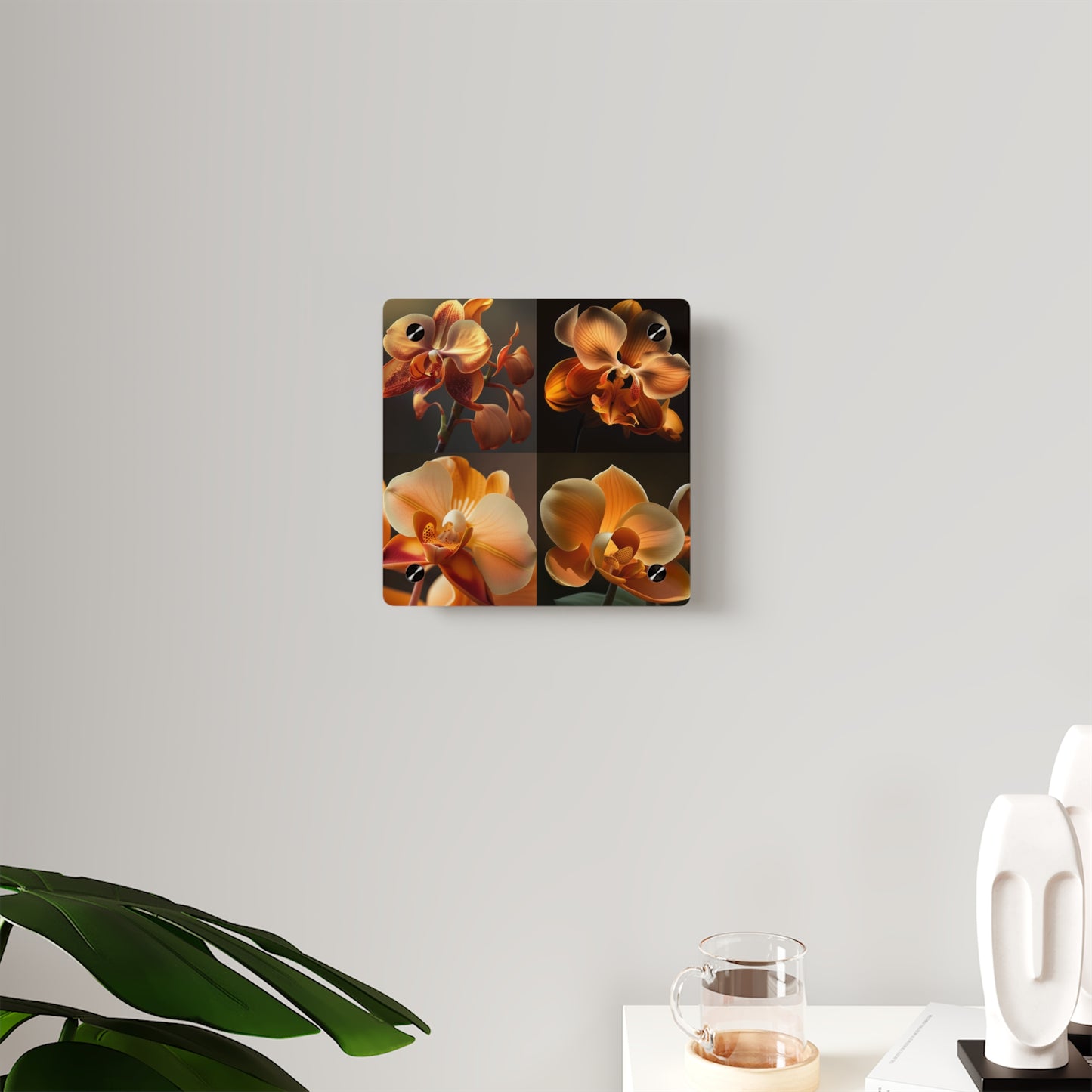 Acrylic Wall Art Panels Orange Orchid 5