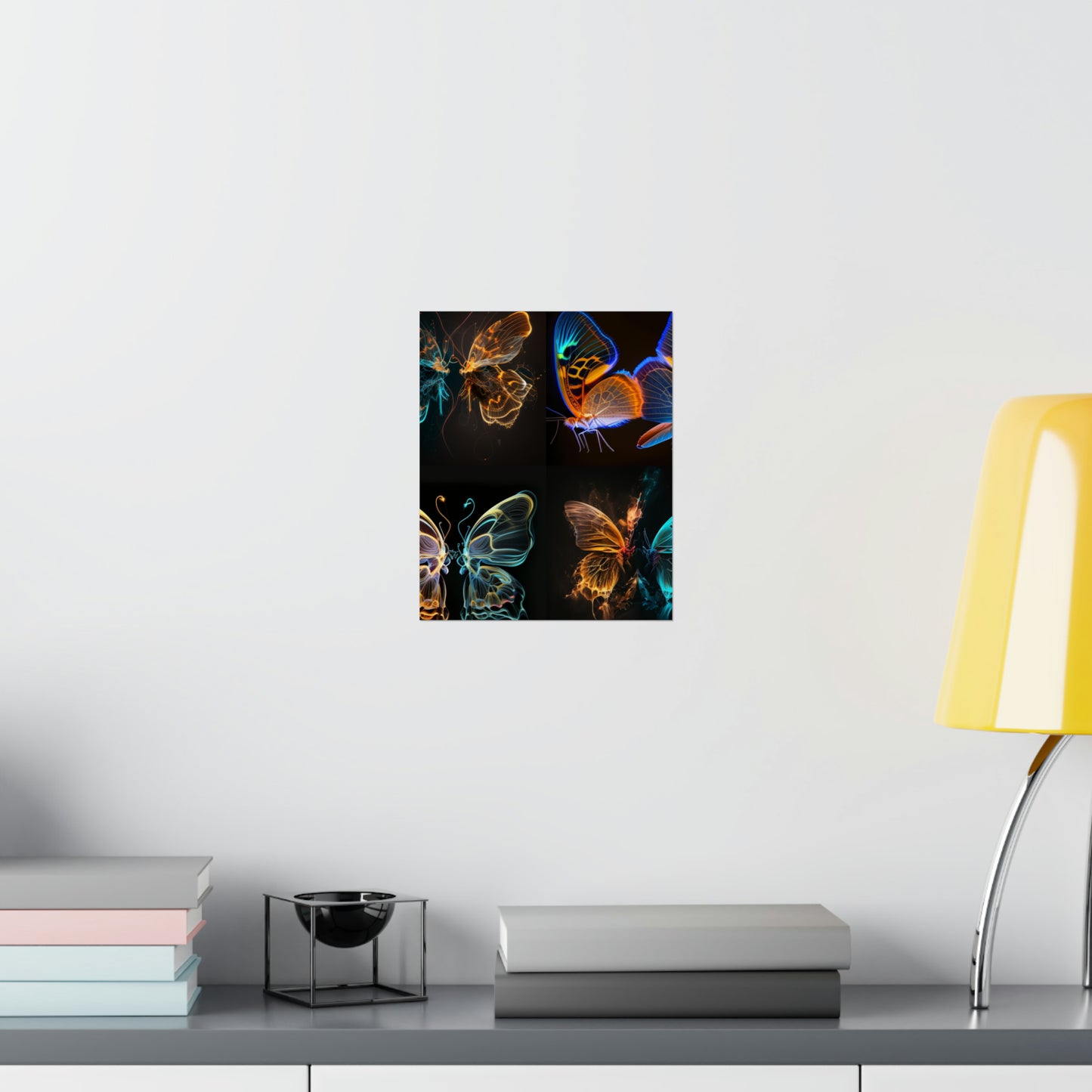 Premium Matte Vertical Posters Neon Glo Butterfly 5