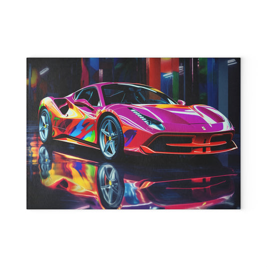 Glass Cutting Board Pink Macro Ferrari 1