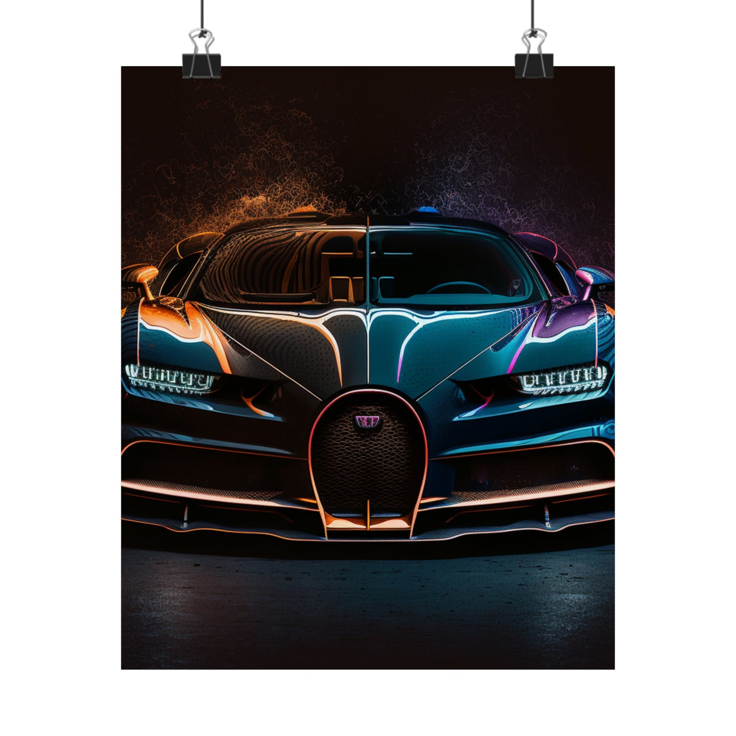 Premium Matte Vertical Posters Bugatti Chiron Super 3