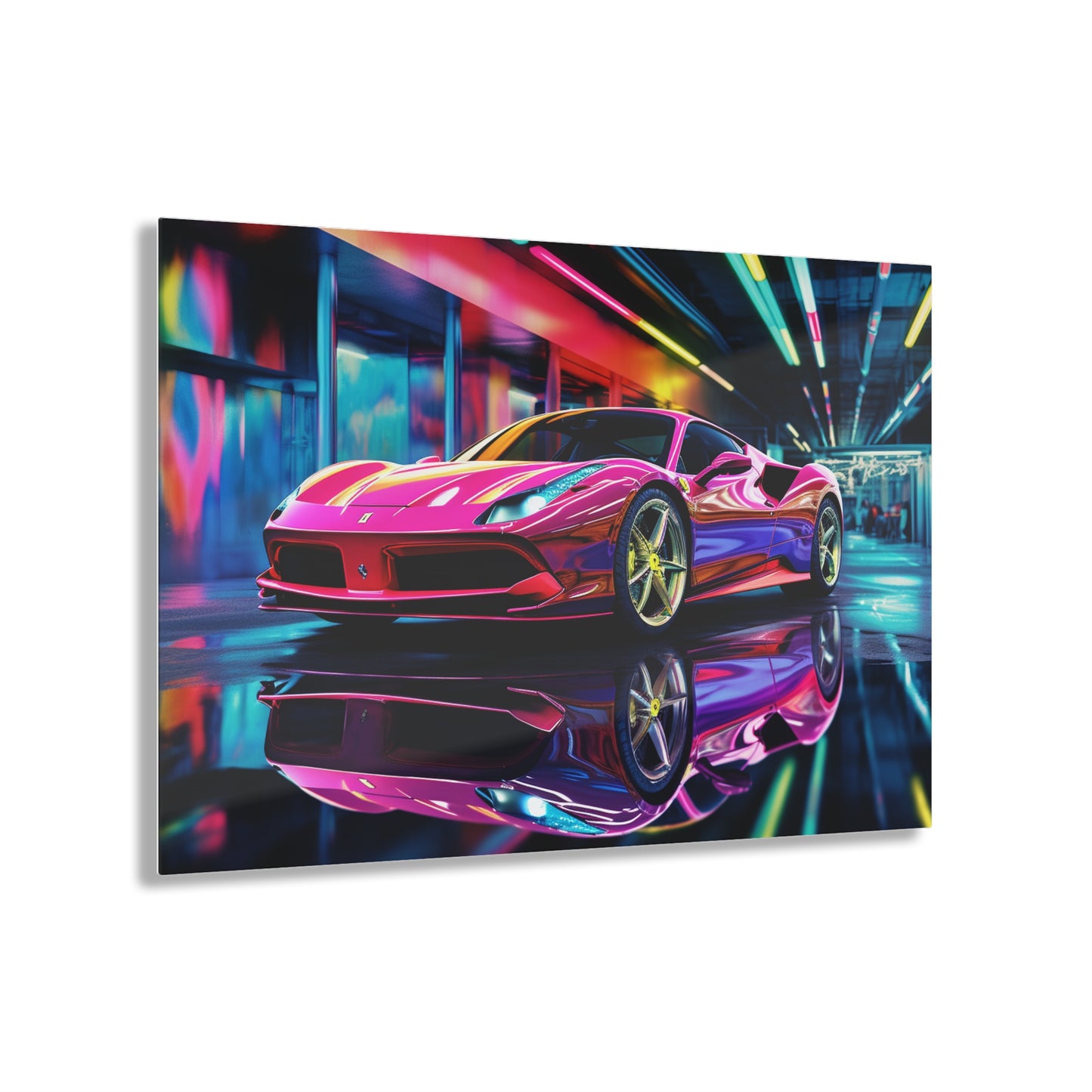 Acrylic Prints Pink Macro Ferrari 4