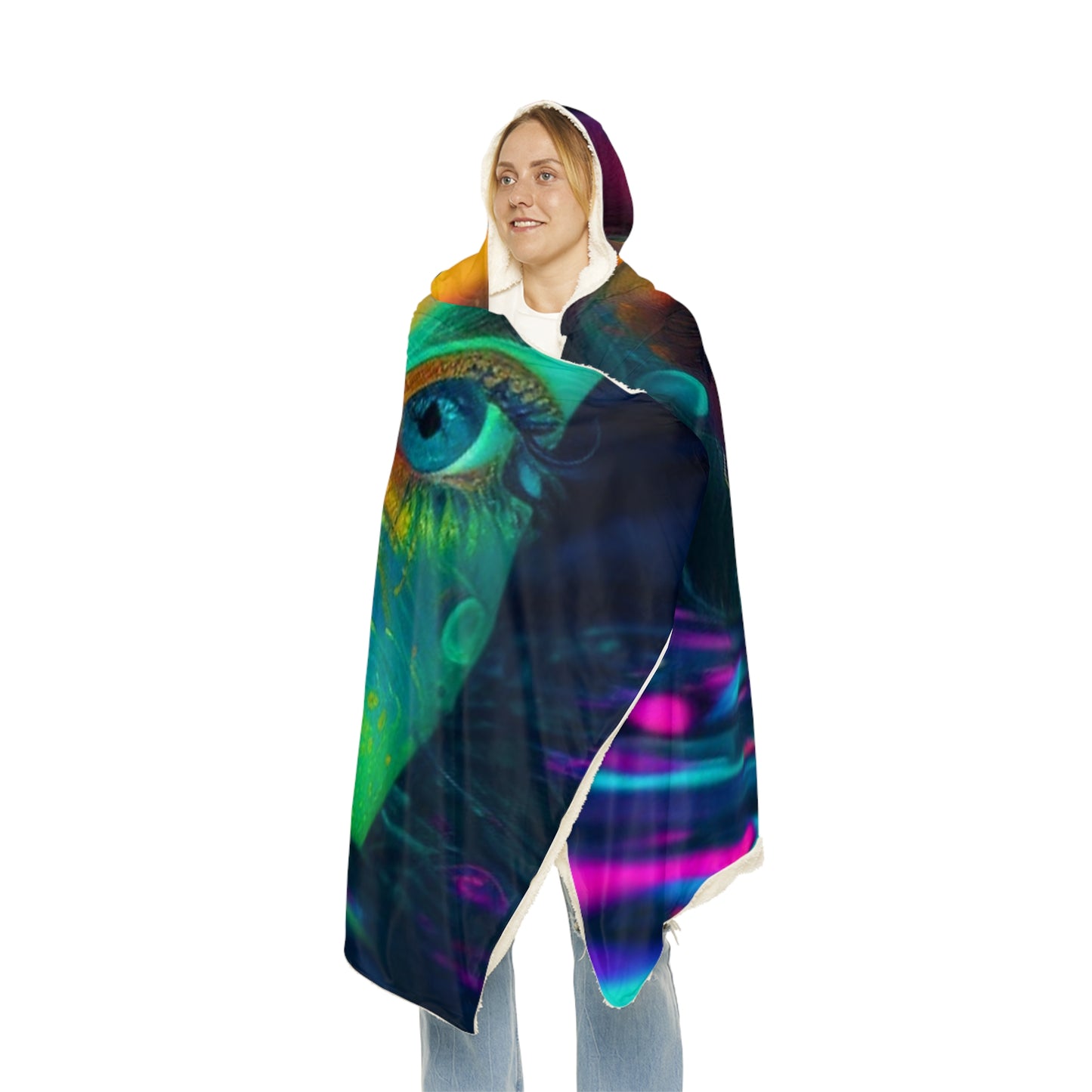 Snuggle Hooded Blanket Florescent Glow 3