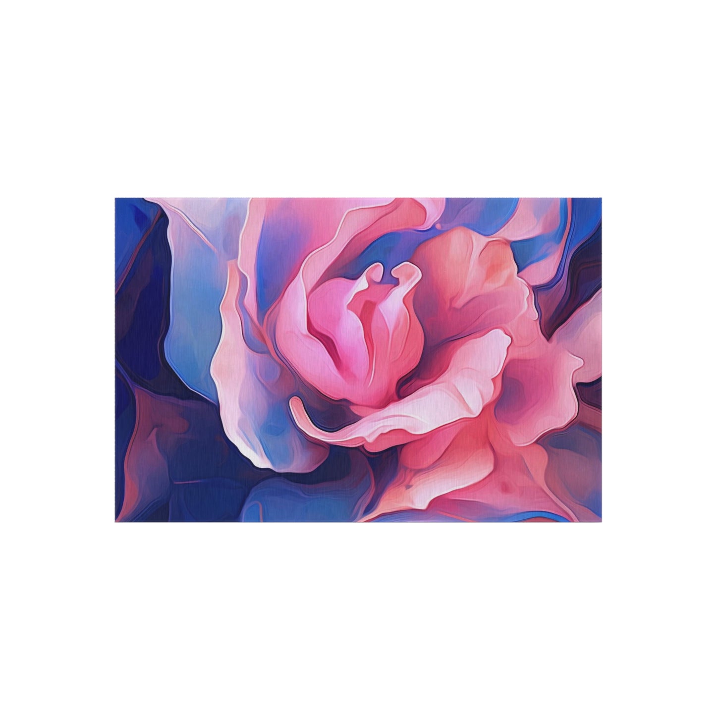 Outdoor Rug  Pink & Blue Tulip Rose 1