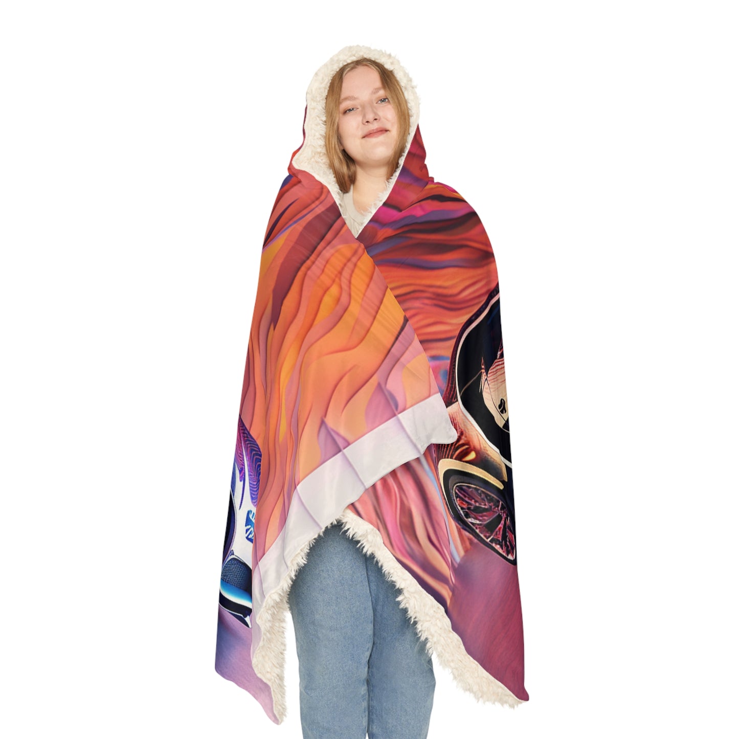 Snuggle Hooded Blanket Bugatti Abstract Flair 4