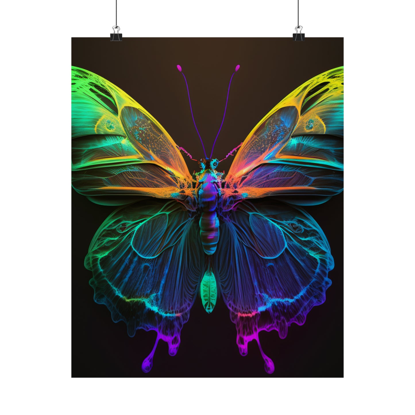 Premium Matte Vertical Posters Raw Hyper Color Butterfly 3