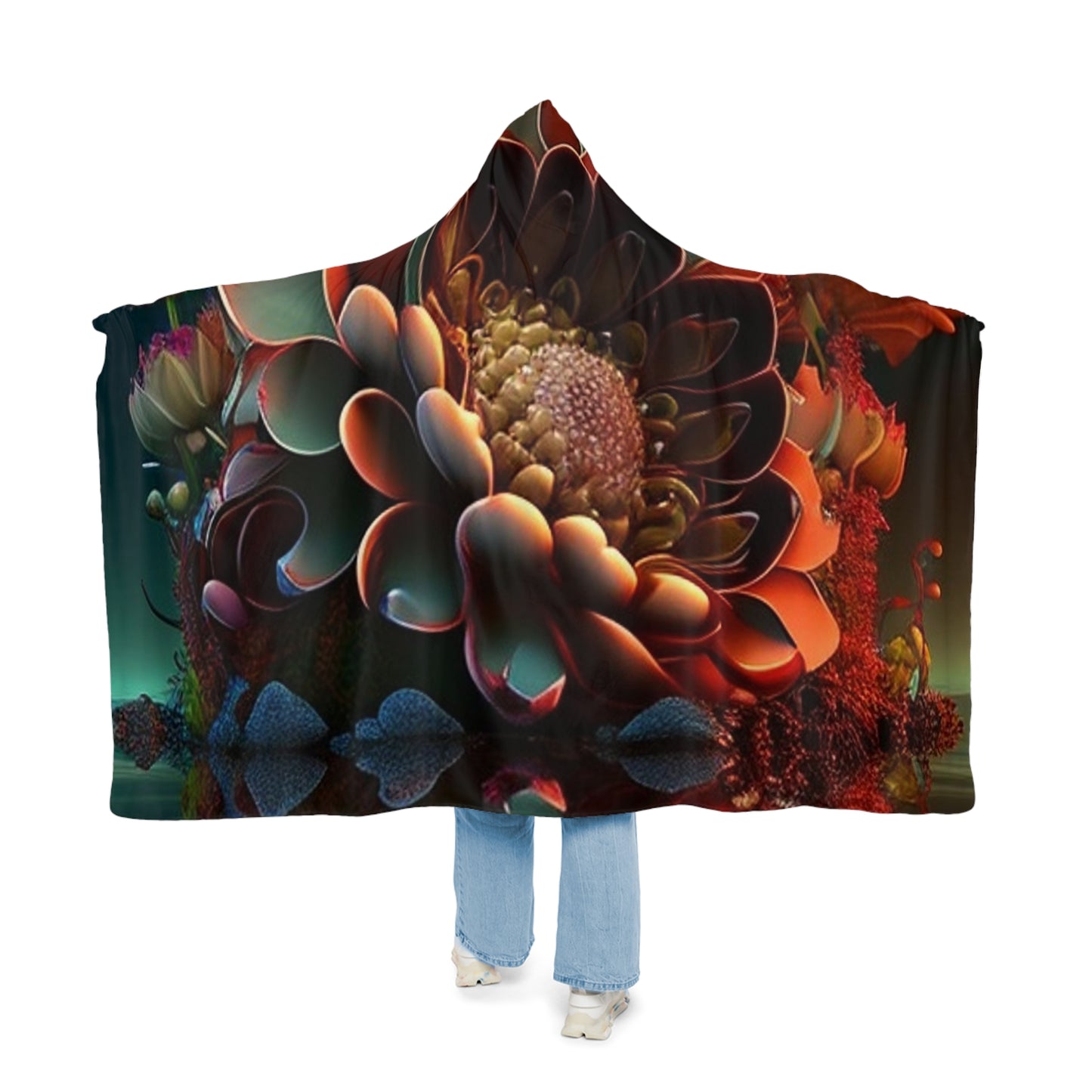 Snuggle Hooded Blanket Flower Arangment 4