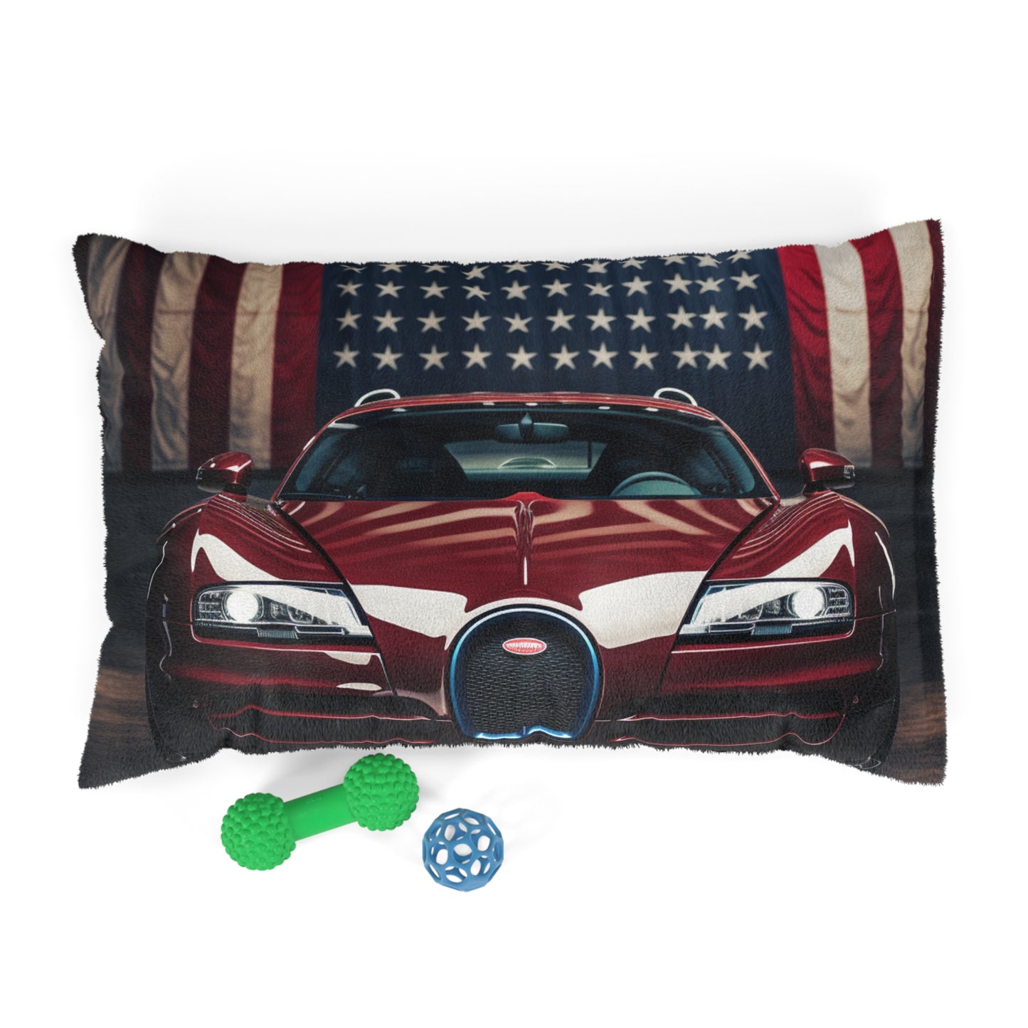 Pet Bed American Flag Background Bugatti 1