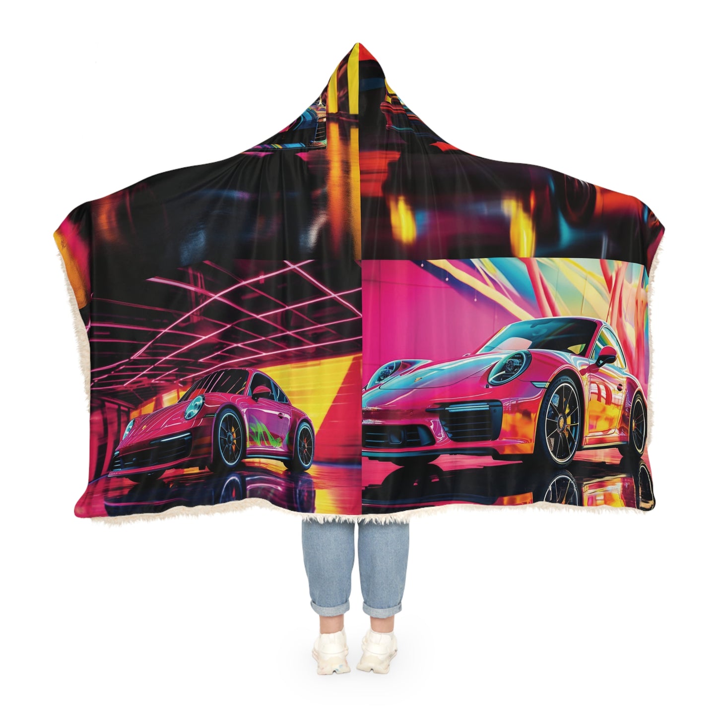 Snuggle Hooded Blanket Macro Porsche 5