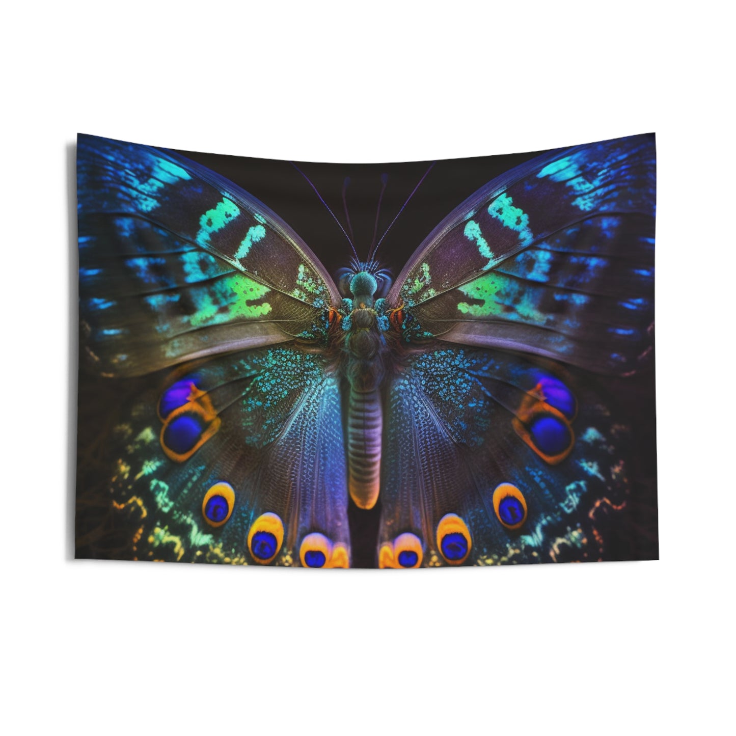Indoor Wall Tapestries Neon Hue Butterfly 3