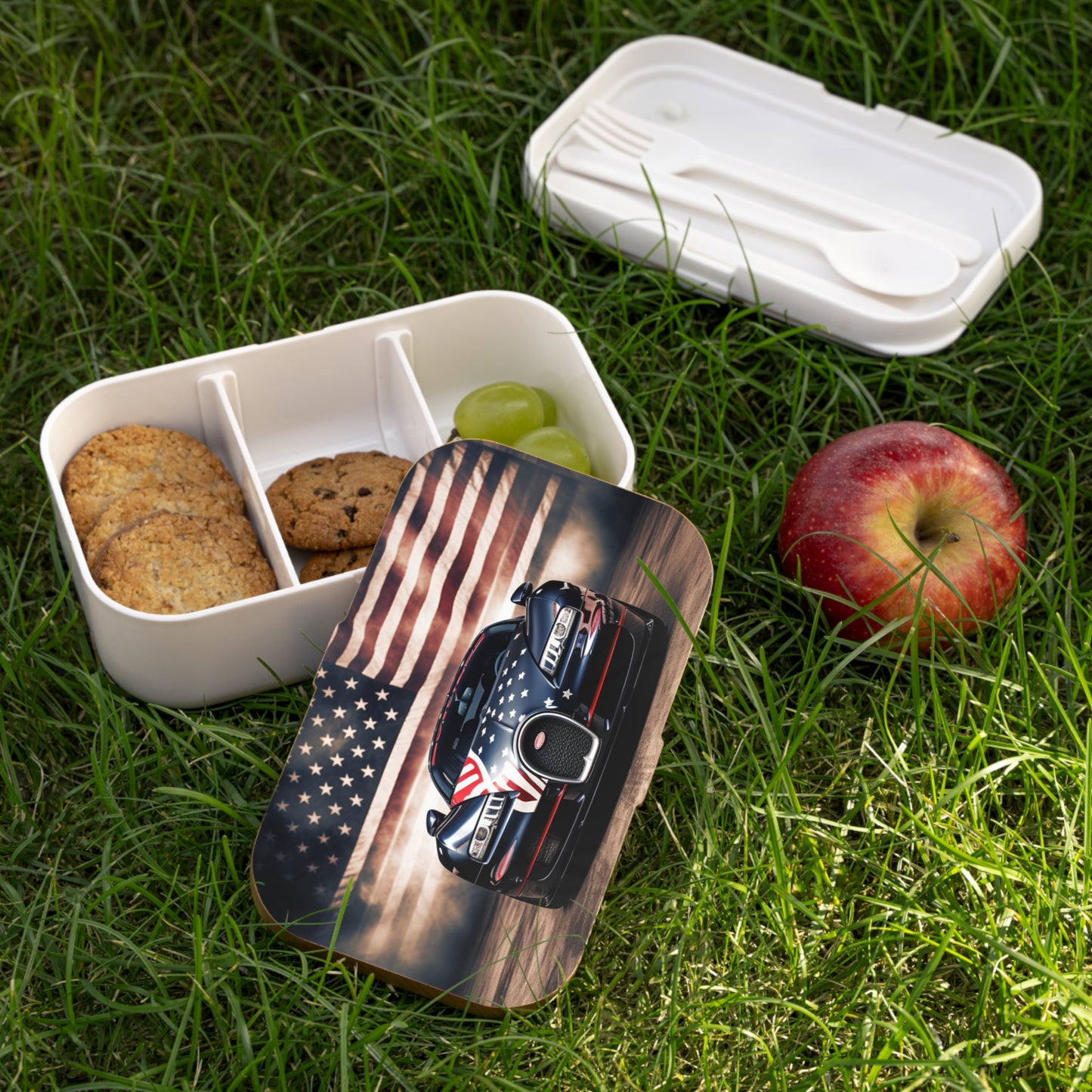 Bento Lunch Box Bugatti American Flag 2