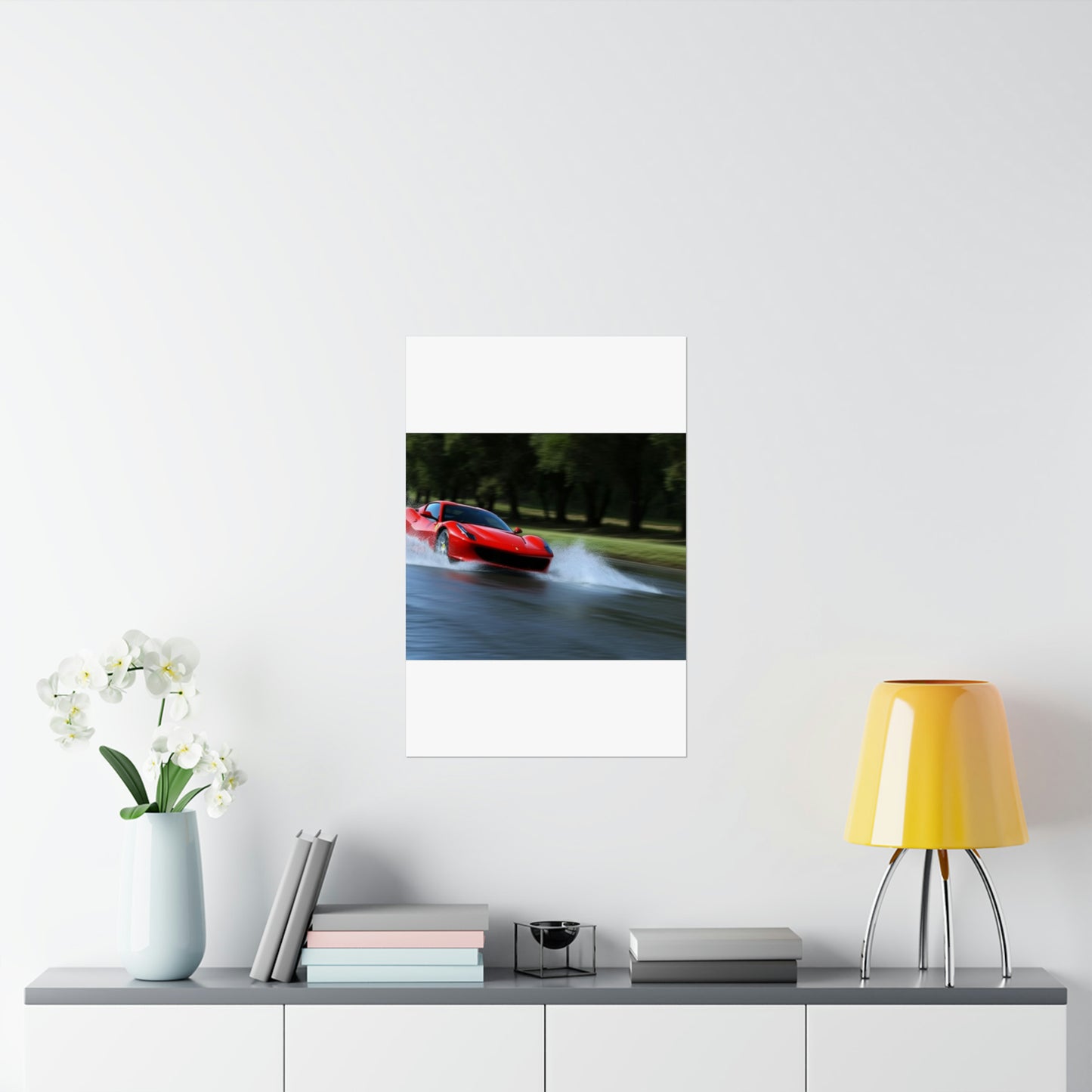 Premium Matte Vertical Posters Water Ferrari Splash 3