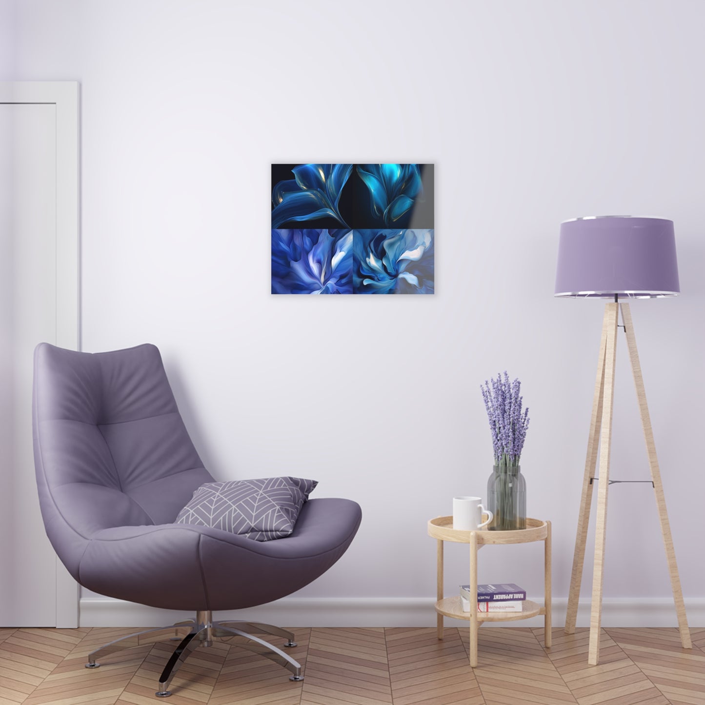 Acrylic Prints Abstract Blue Tulip 5
