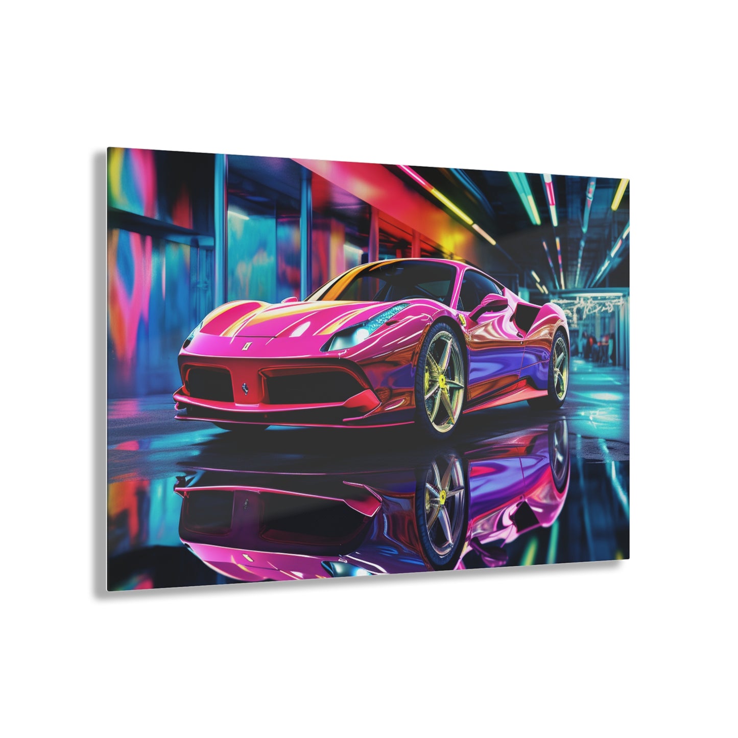 Acrylic Prints Pink Macro Ferrari 4