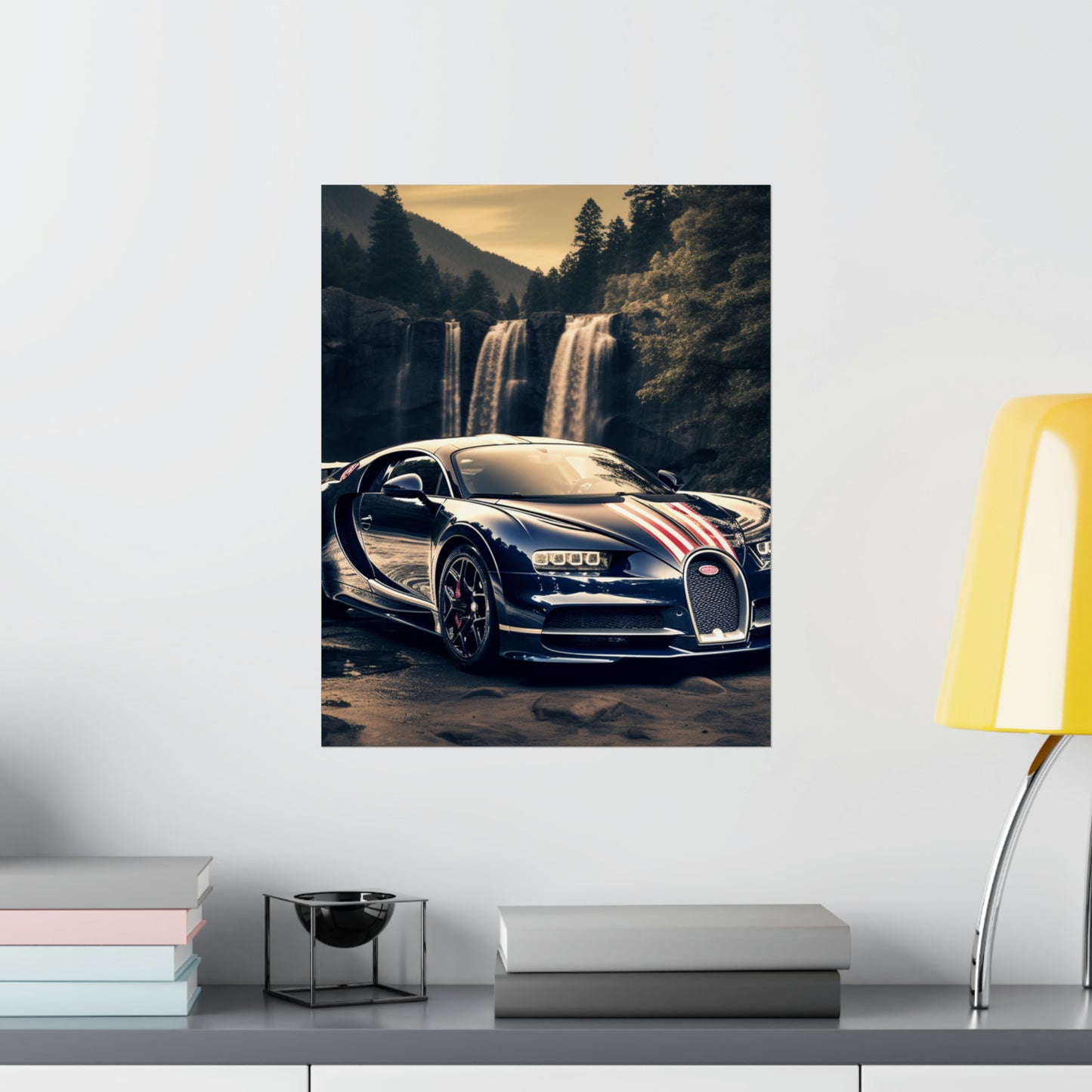 Premium Matte Vertical Posters Bugatti Waterfall 2