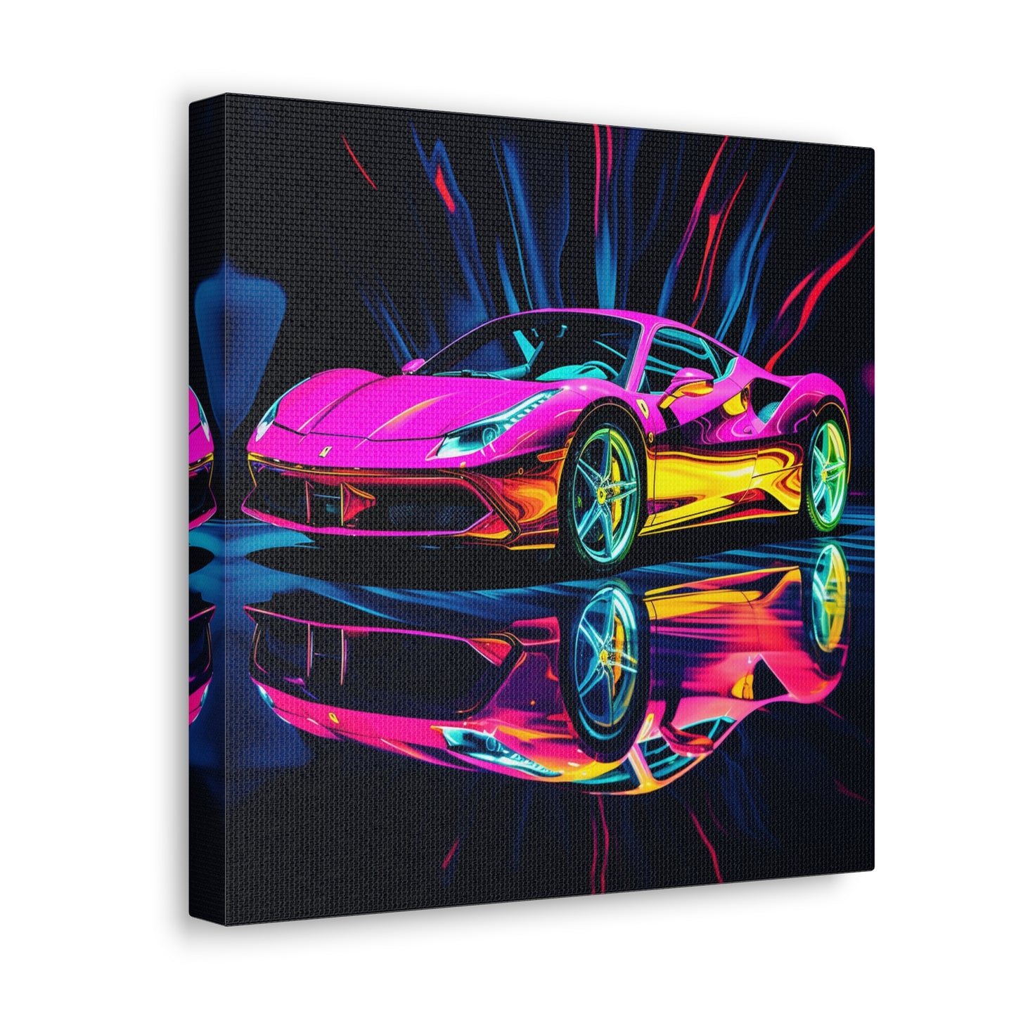 Canvas Gallery Wraps Pink Macro Ferrari 3