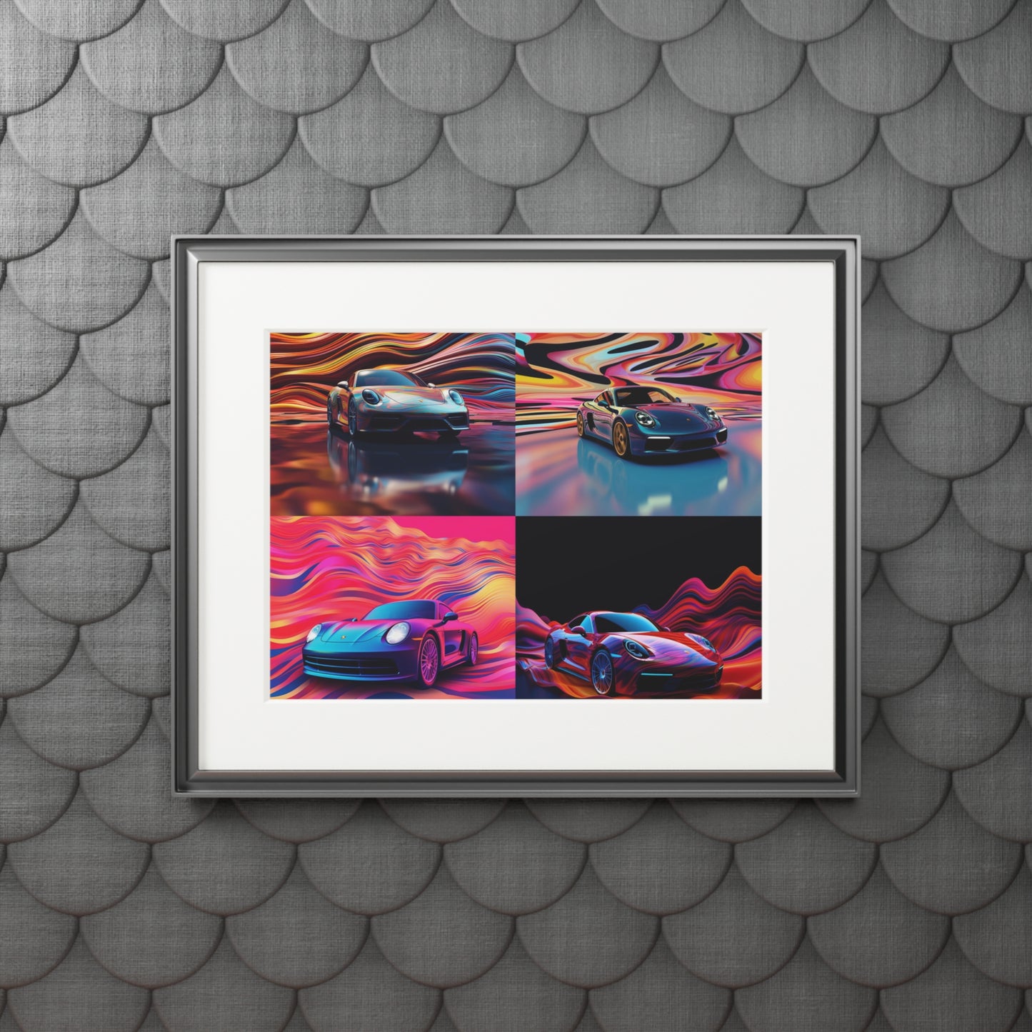 Fine Art Prints (Passepartout Paper Frame) Porsche Water Fusion 5