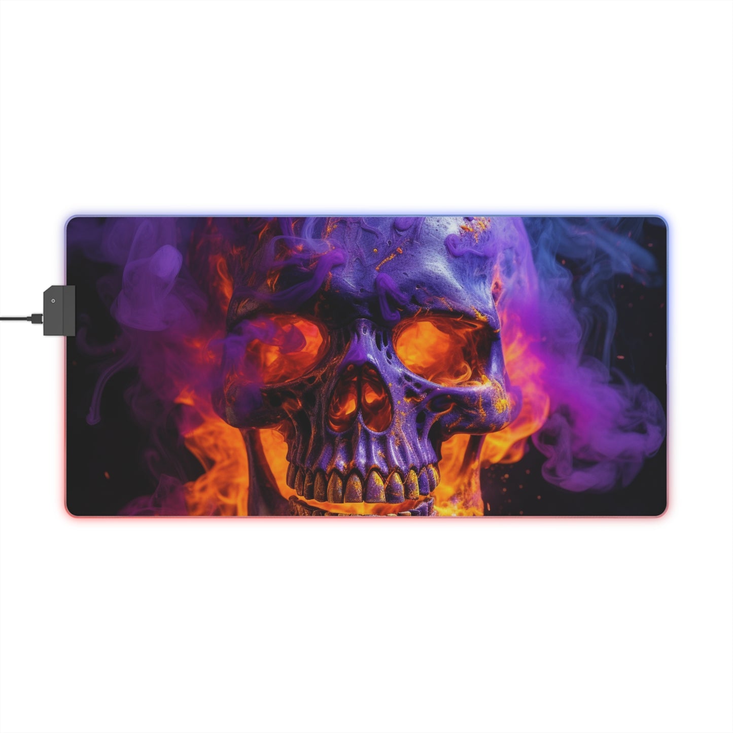 LED Gaming Mouse Pad Macro Skull 1