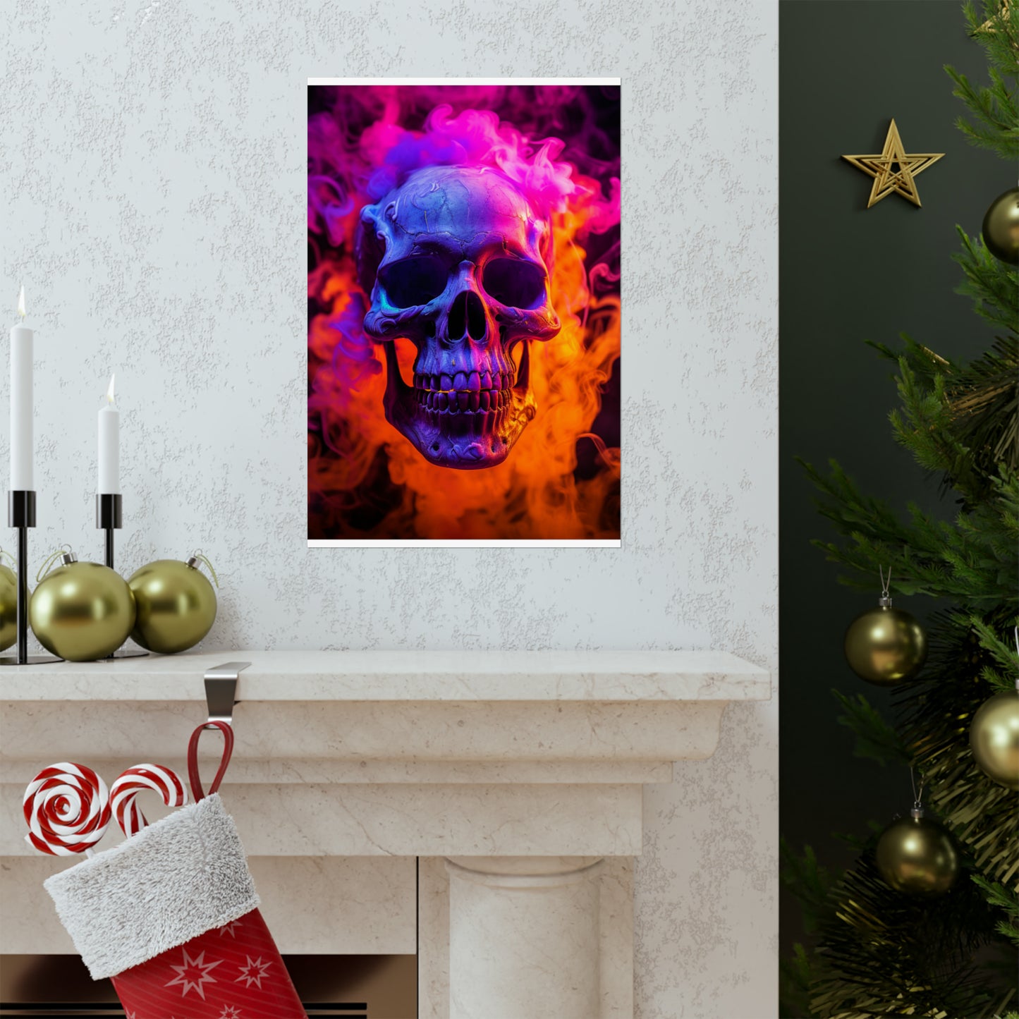 Premium Matte Vertical Posters Macro Skull 4