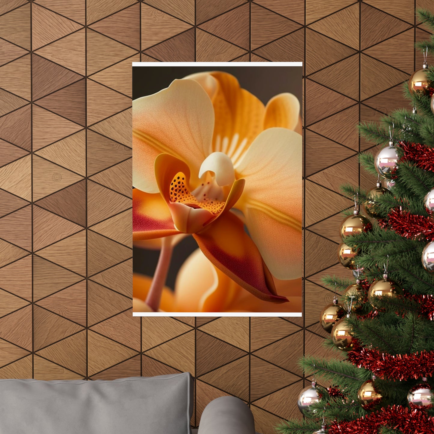 Premium Matte Vertical Posters Orange Orchid 3