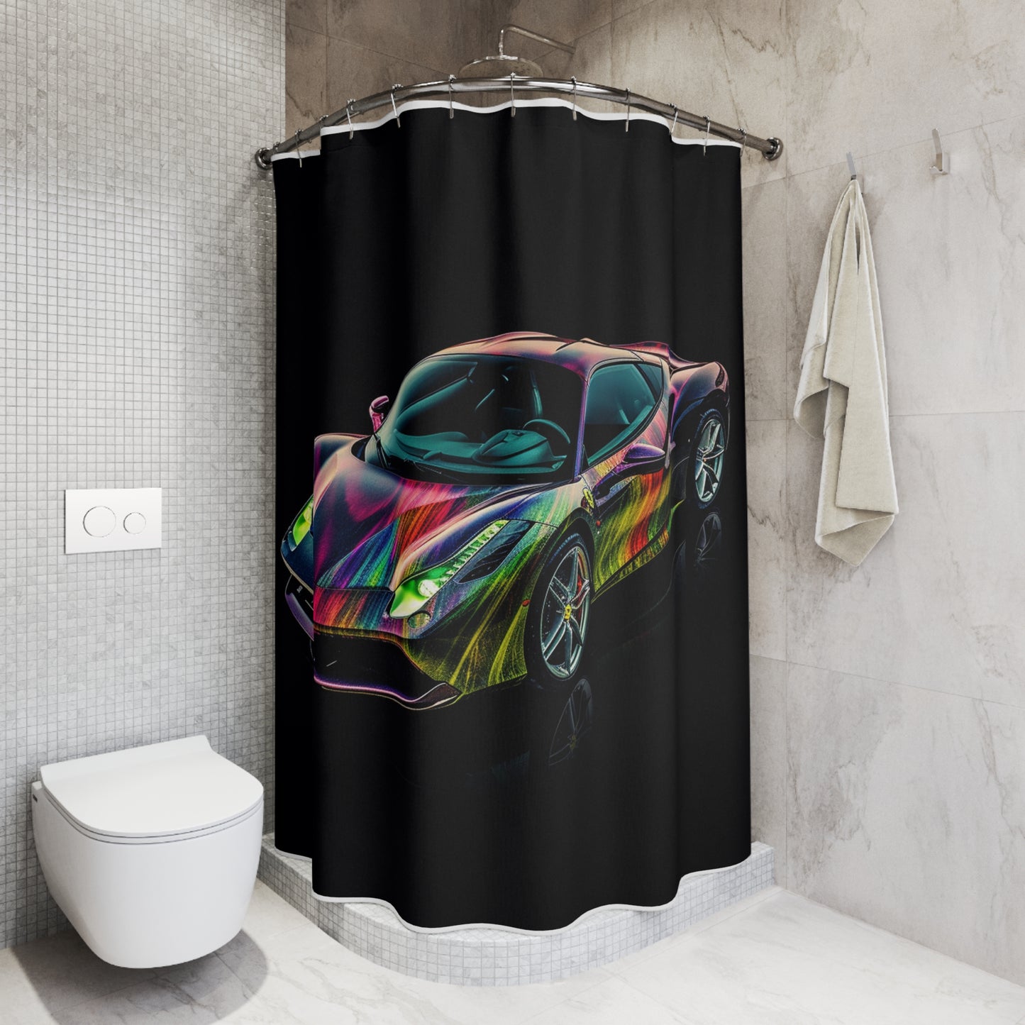 Polyester Shower Curtain Ferrari Color 3