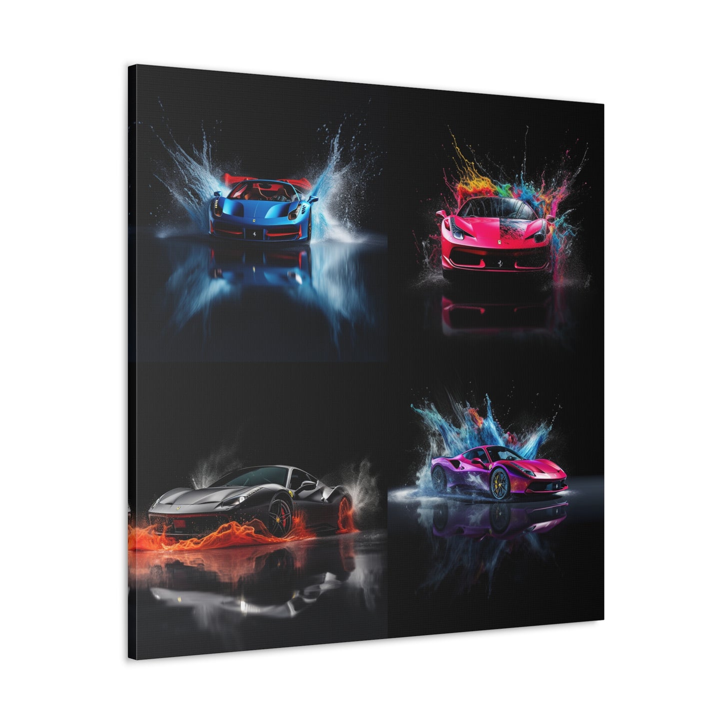 Canvas Gallery Wraps Ferrari Water Splash 5