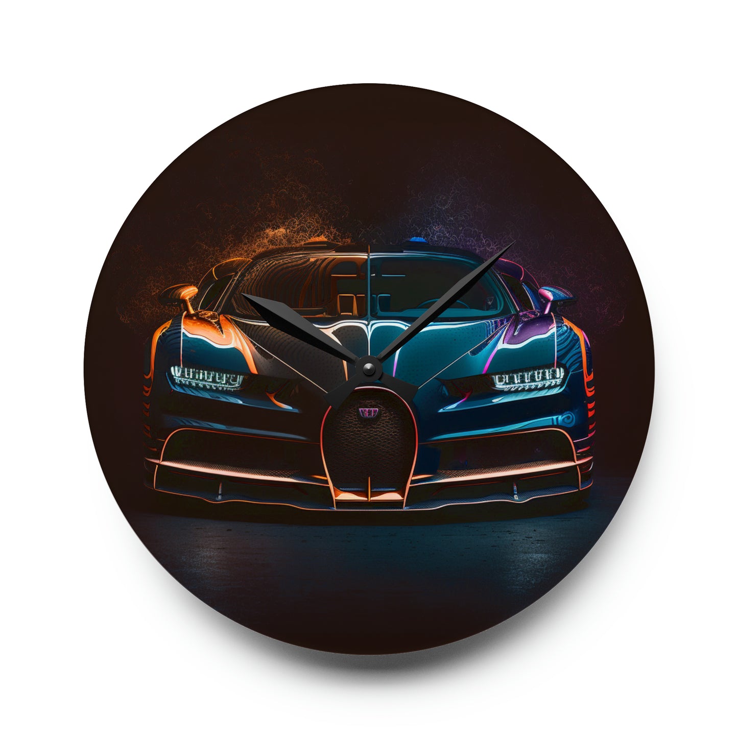 Acrylic Wall Clock Bugatti Chiron Super 3