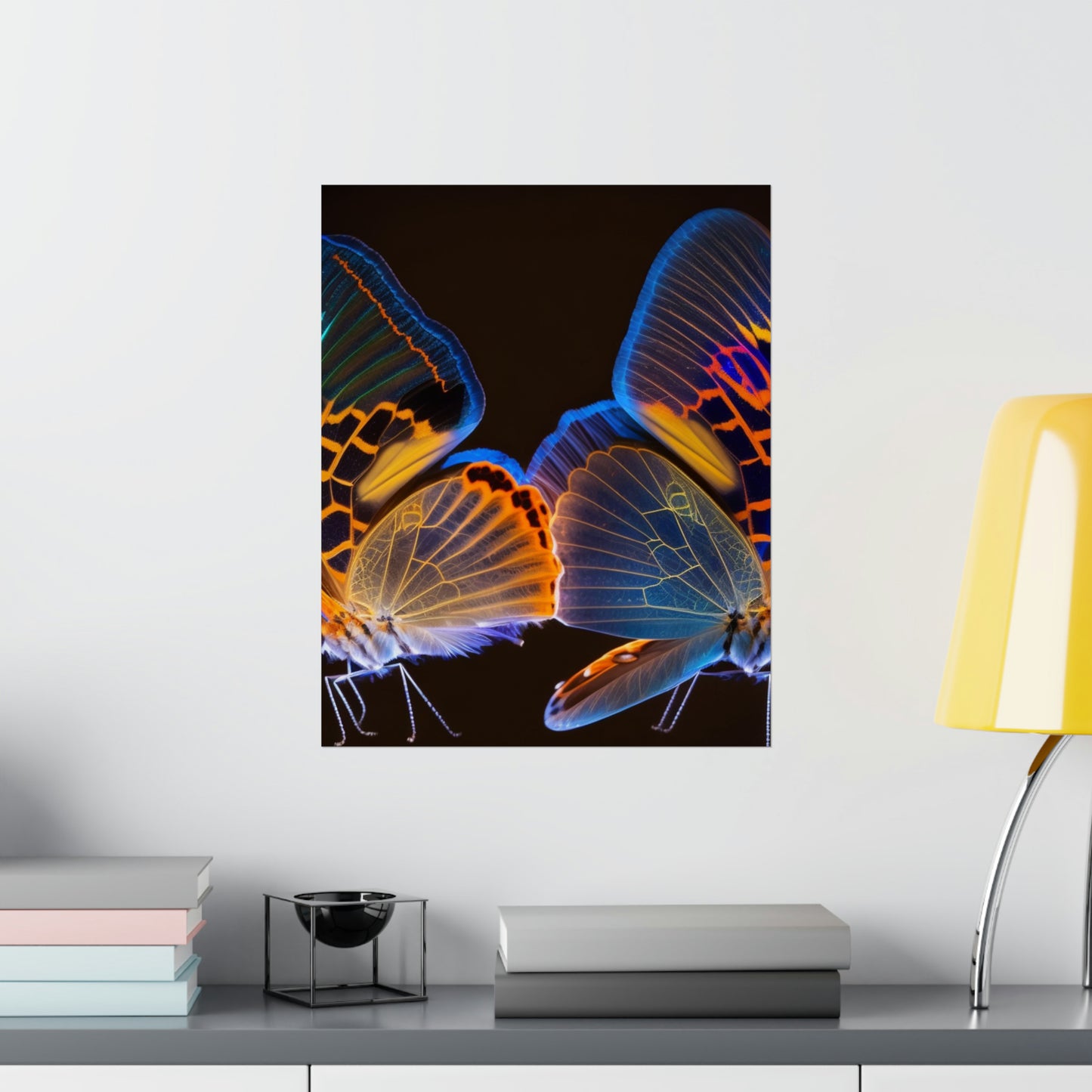 Premium Matte Vertical Posters Neon Glo Butterfly 2