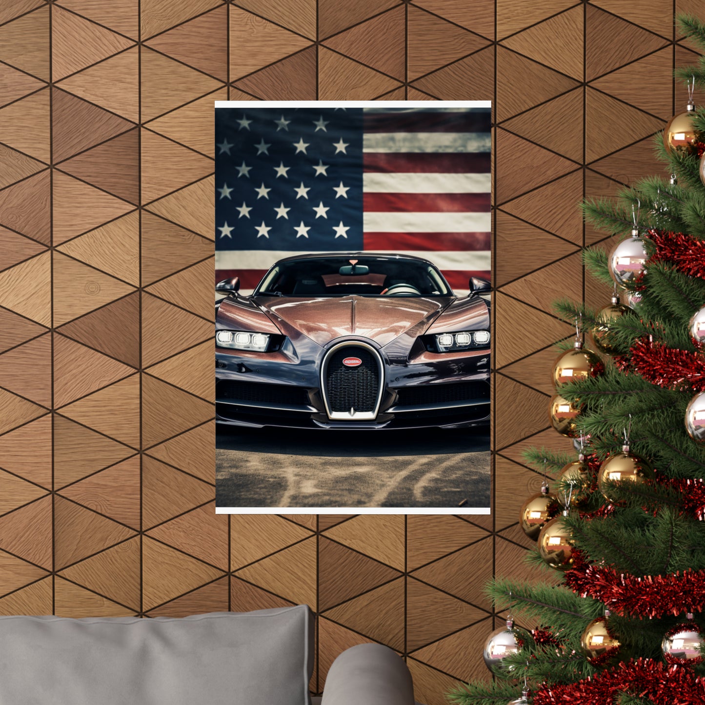 Premium Matte Vertical Posters Bugatti Flag 4