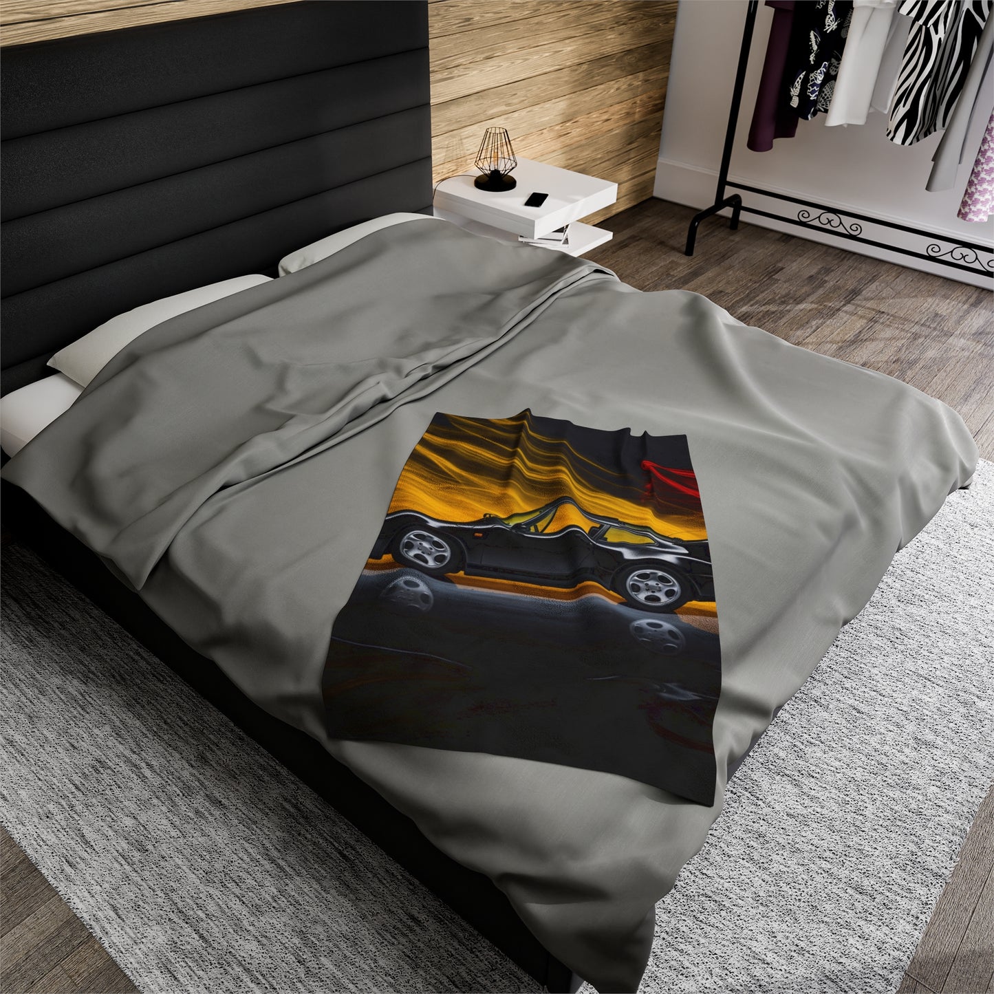 Velveteen Plush Blanket Porsche 933 4