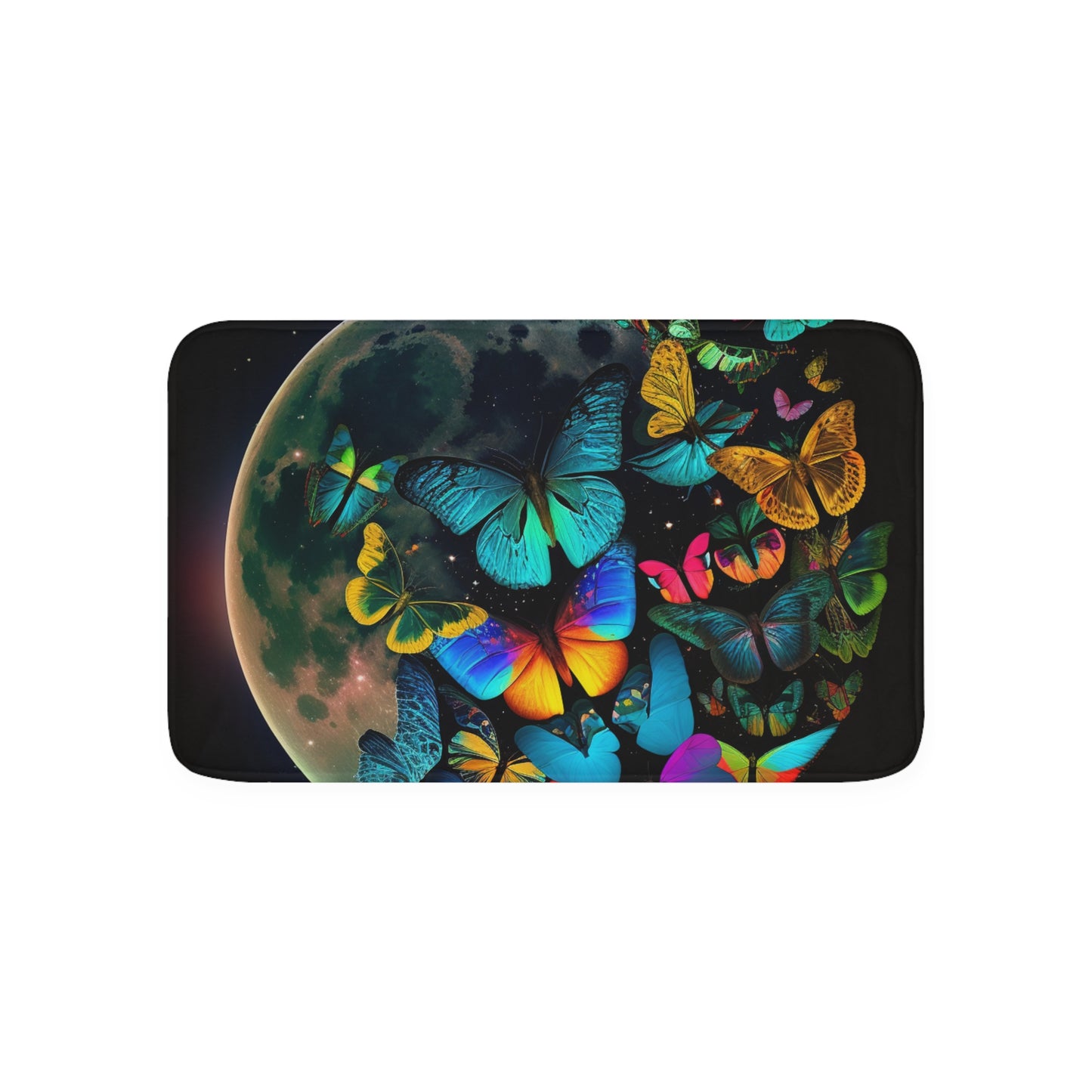 Memory Foam Bath Mat Moon Butterfly 2