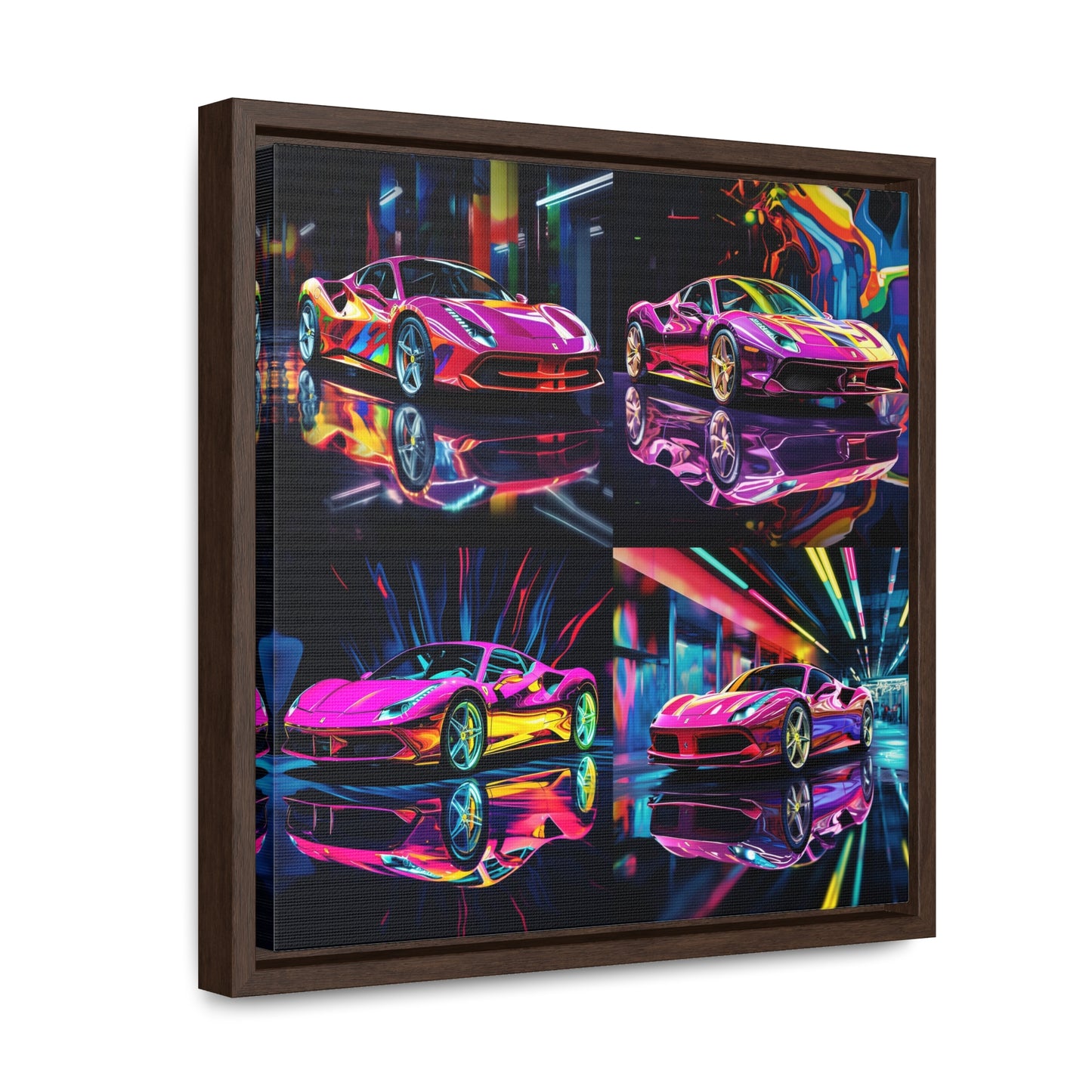 Gallery Canvas Wraps, Square Frame Pink Macro Ferrari 5