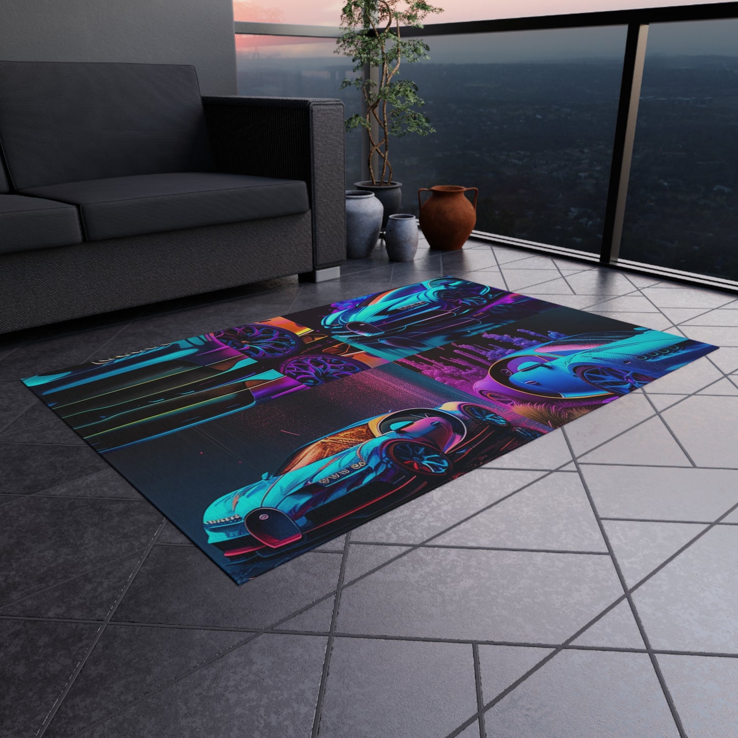 Outdoor Rug  Bugatti Neon Chiron 5