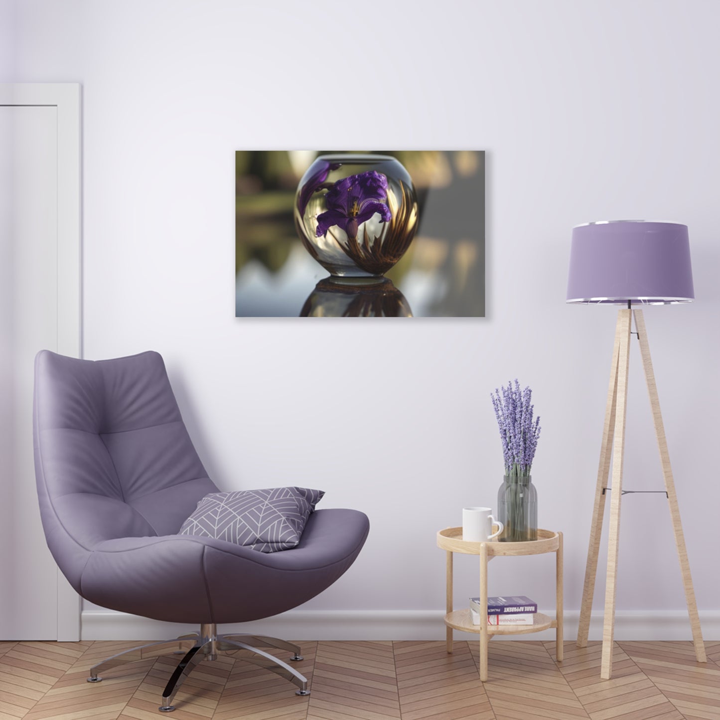 Acrylic Prints Purple Iris in a vase 2