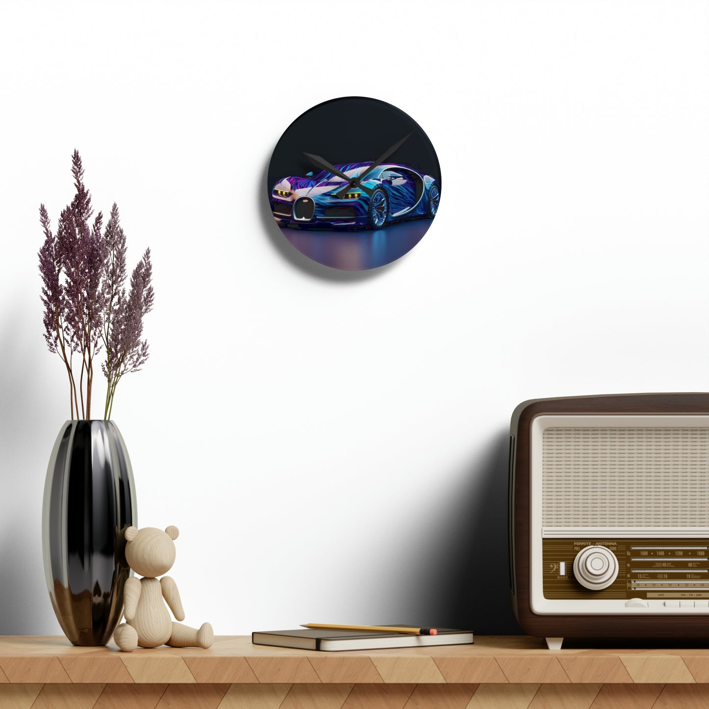 Acrylic Wall Clock Bugatti Abstract Flair 3