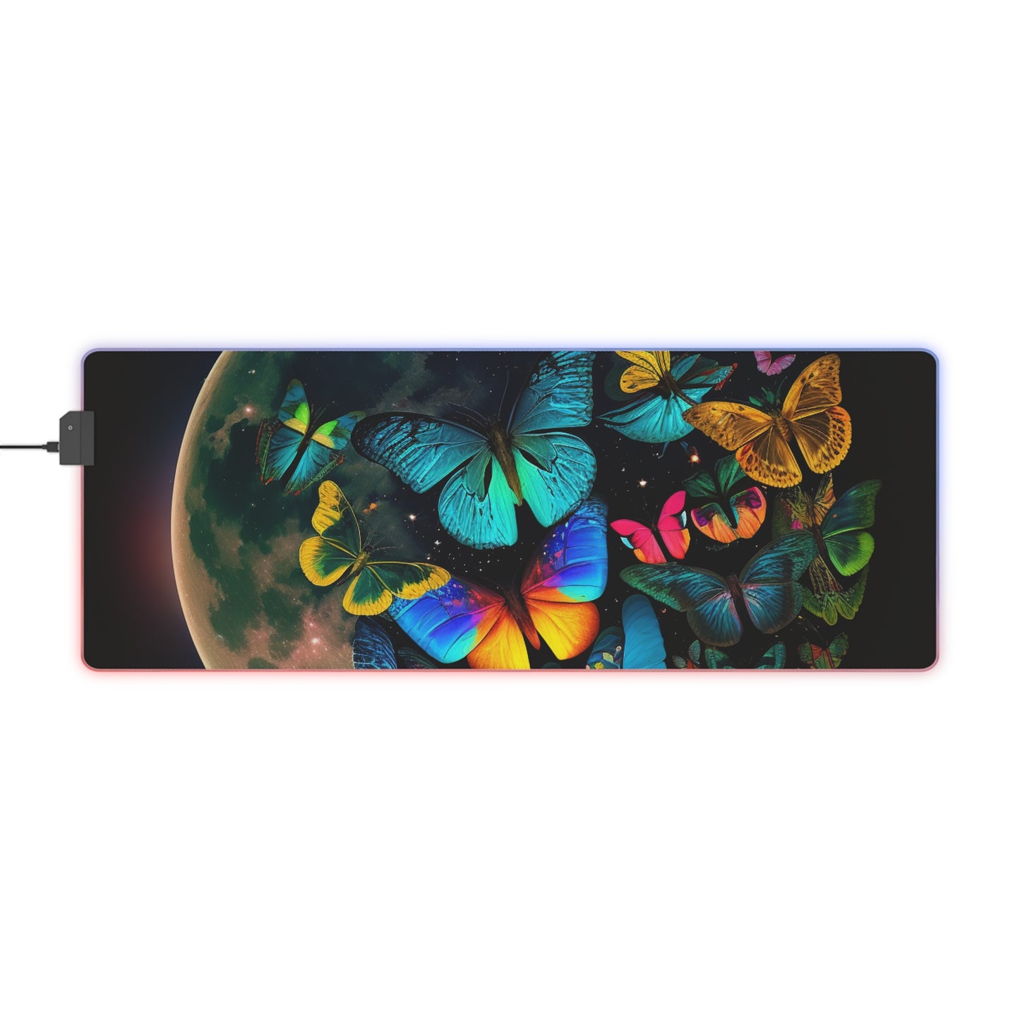 LED Gaming Mouse Pad Moon Butterfly 2