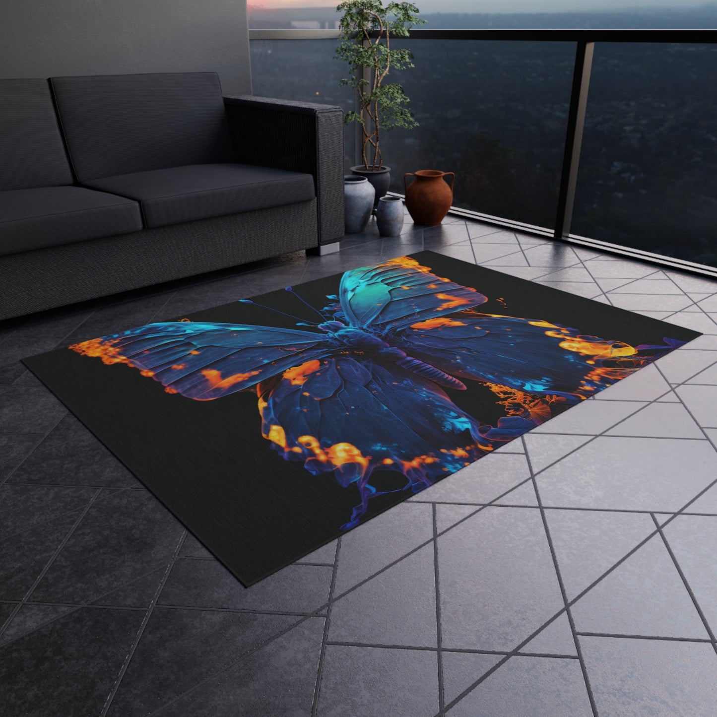 Outdoor Rug  Thermal Butterfly 3